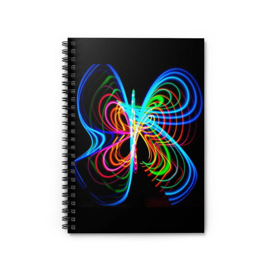 Butterfly Hoop Rainbow (Self-portrait) Spiral Notebook - Ruled Line