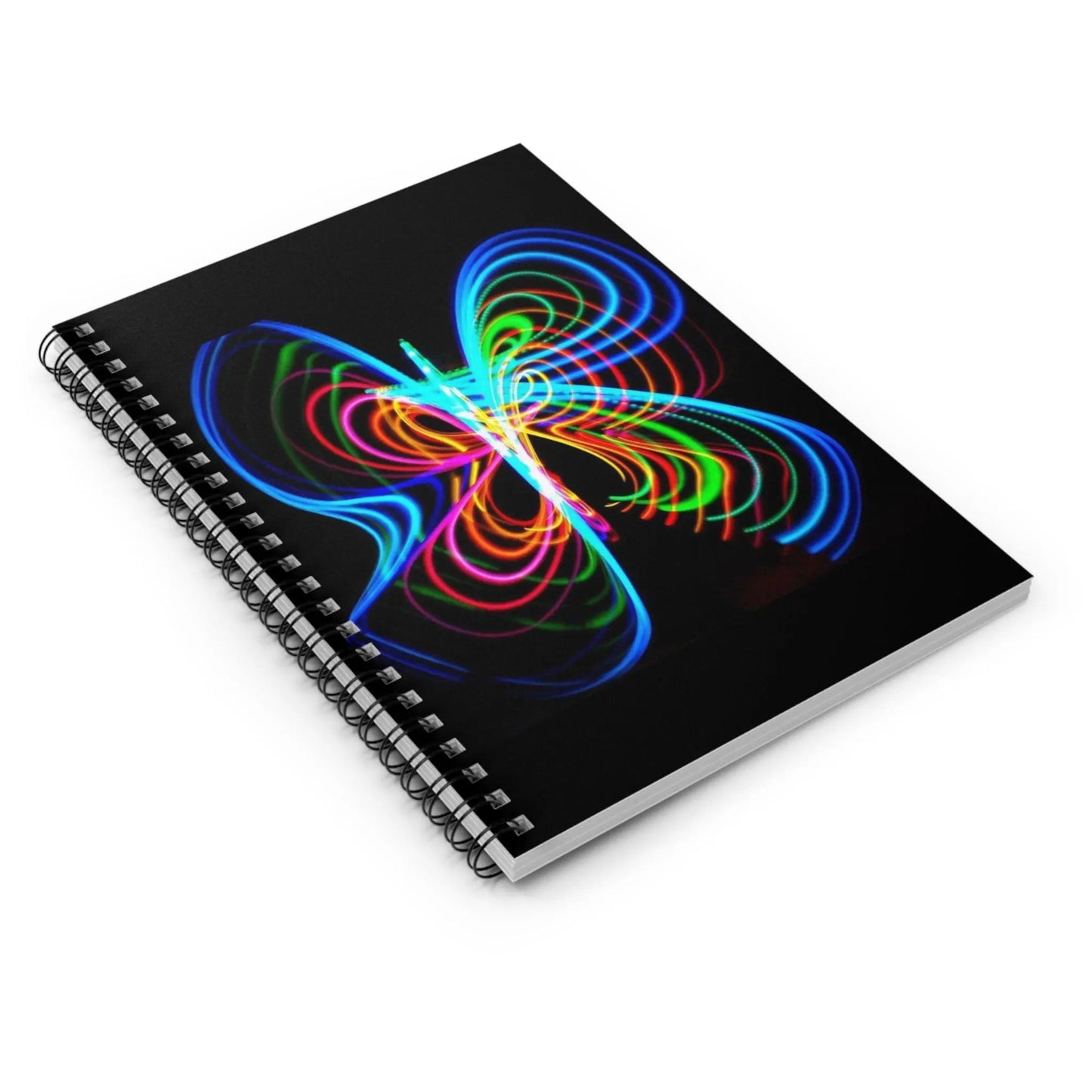 Butterfly Hoop Rainbow (Self-portrait) Spiral Notebook - Ruled Line