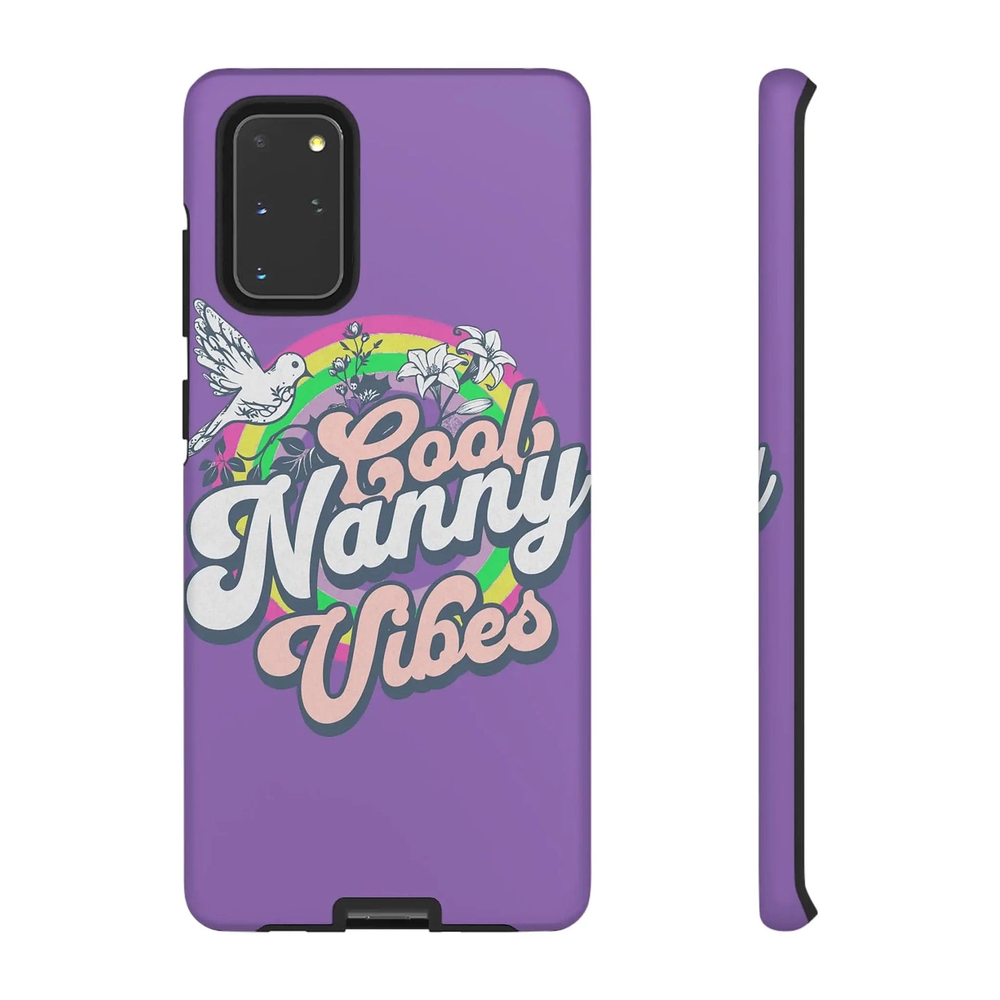 Cool Nanny Caregiver Vibes Retro Look in Purple Tough Phone Cases