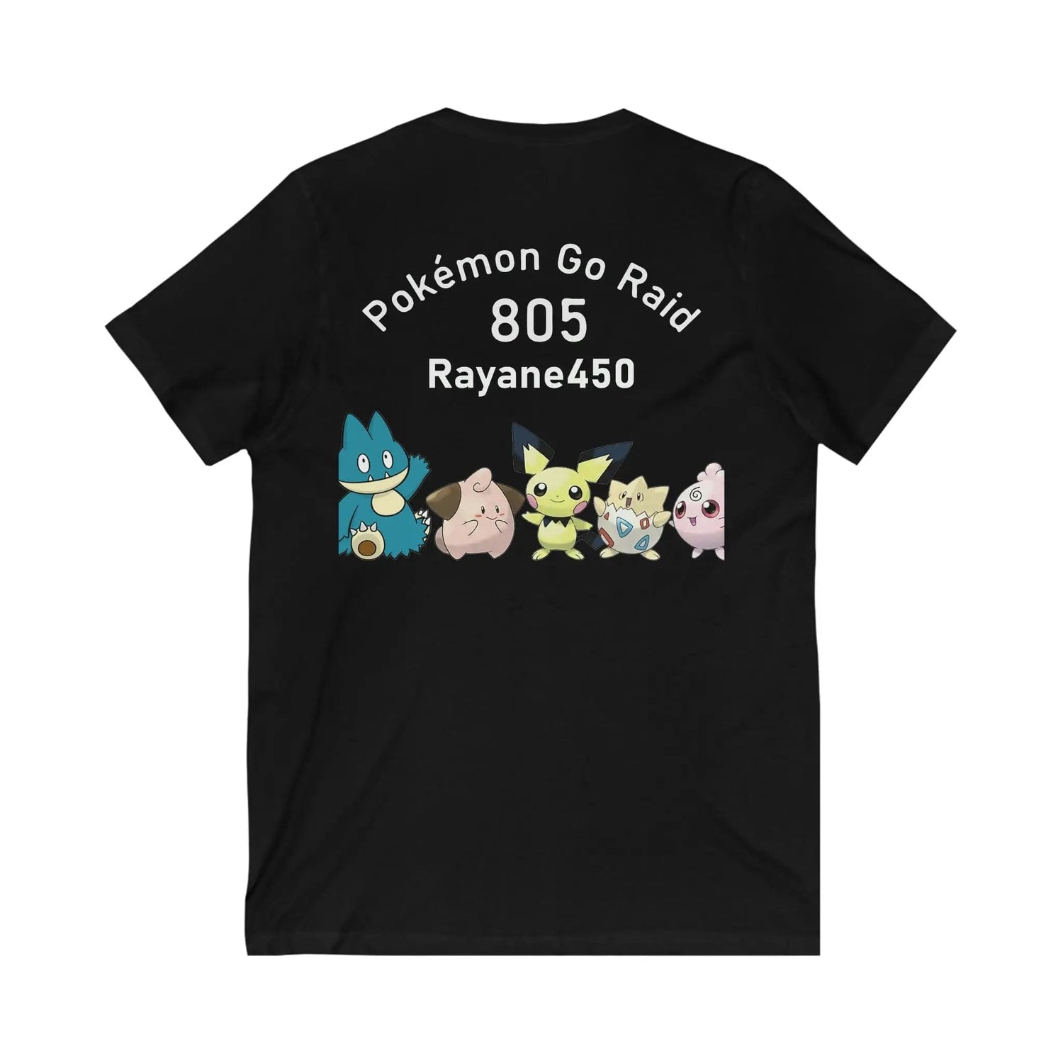 Custom *Rayane * Pokemon Raid Group* Unisex Jersey V-Neck T-shirt