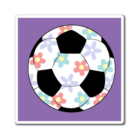 Cute Girly flower soccer ball Magnets