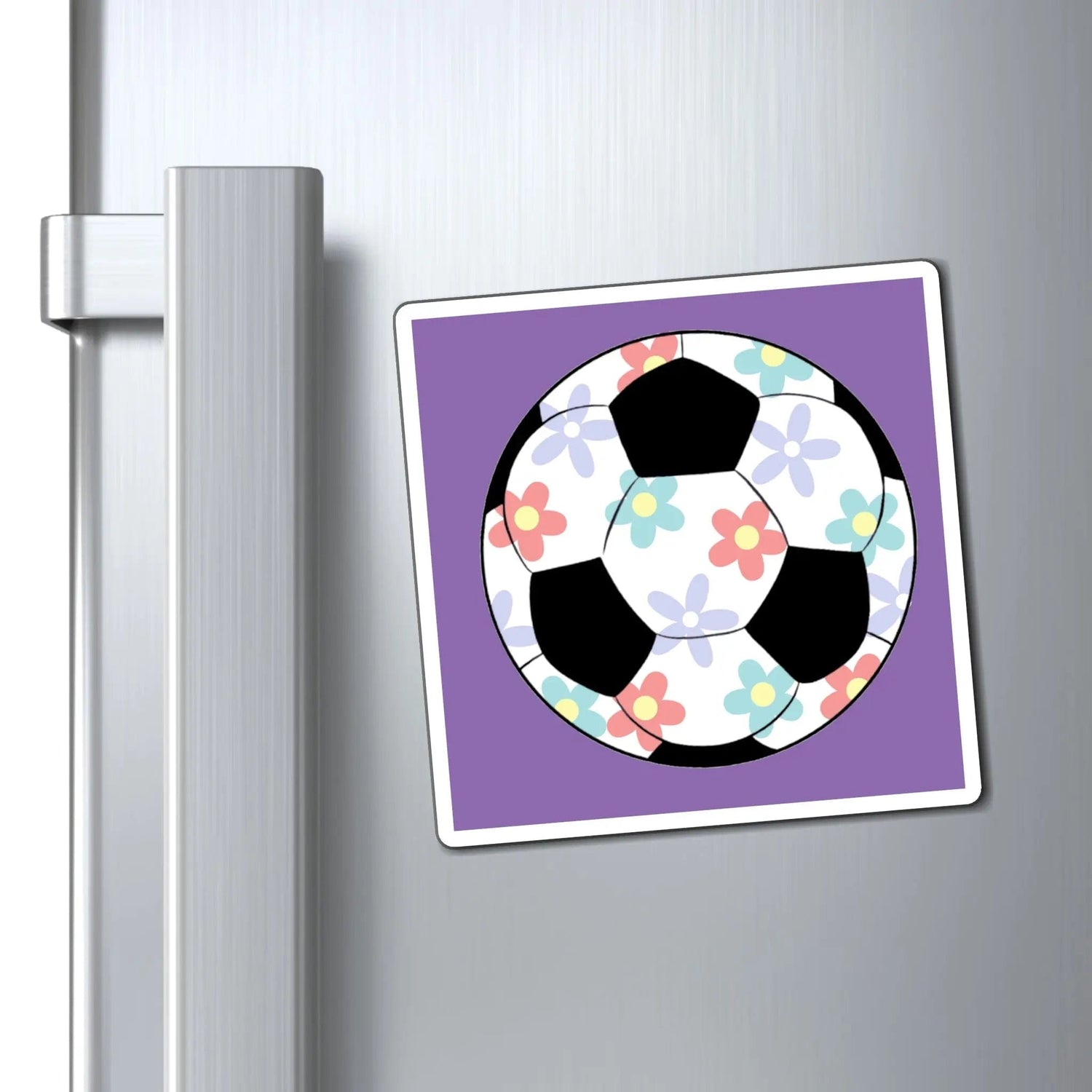 Cute Girly flower soccer ball Magnets