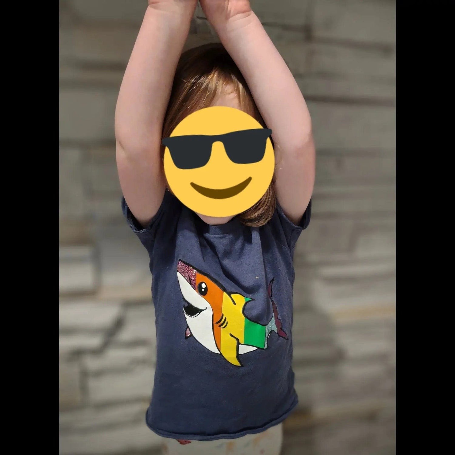 Cute Rainbow Shark Toddler Shirt