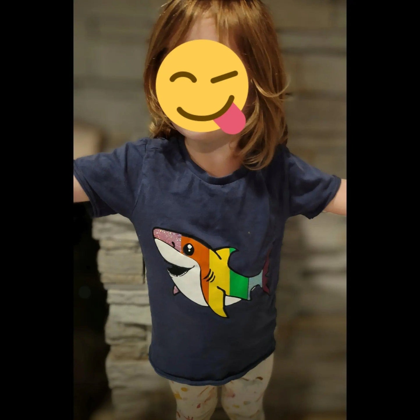 Cute Rainbow Shark Toddler Shirt