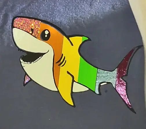 Cute Rainbow Shark Toddler Shirt