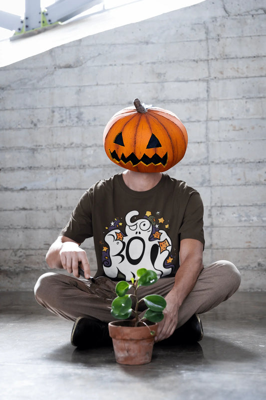 Cute, Ghostly "Boo" Unisex Softstyle T-Shirt for Teens and Adults