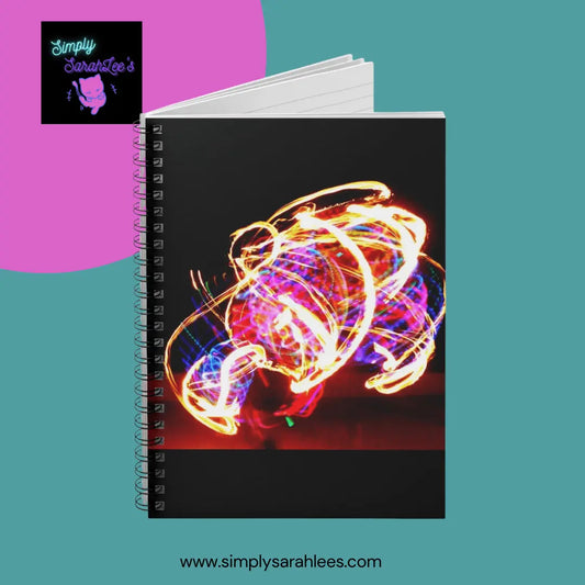 Fire Rainbow Hula Hoop Spiral Notebook - Ruled Line