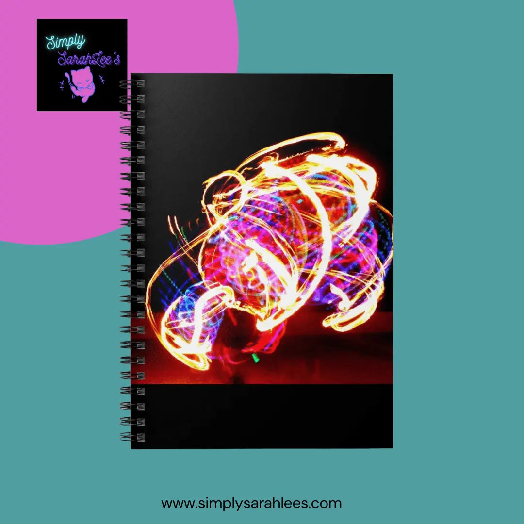 Fire Rainbow Hula Hoop Spiral Notebook - Ruled Line