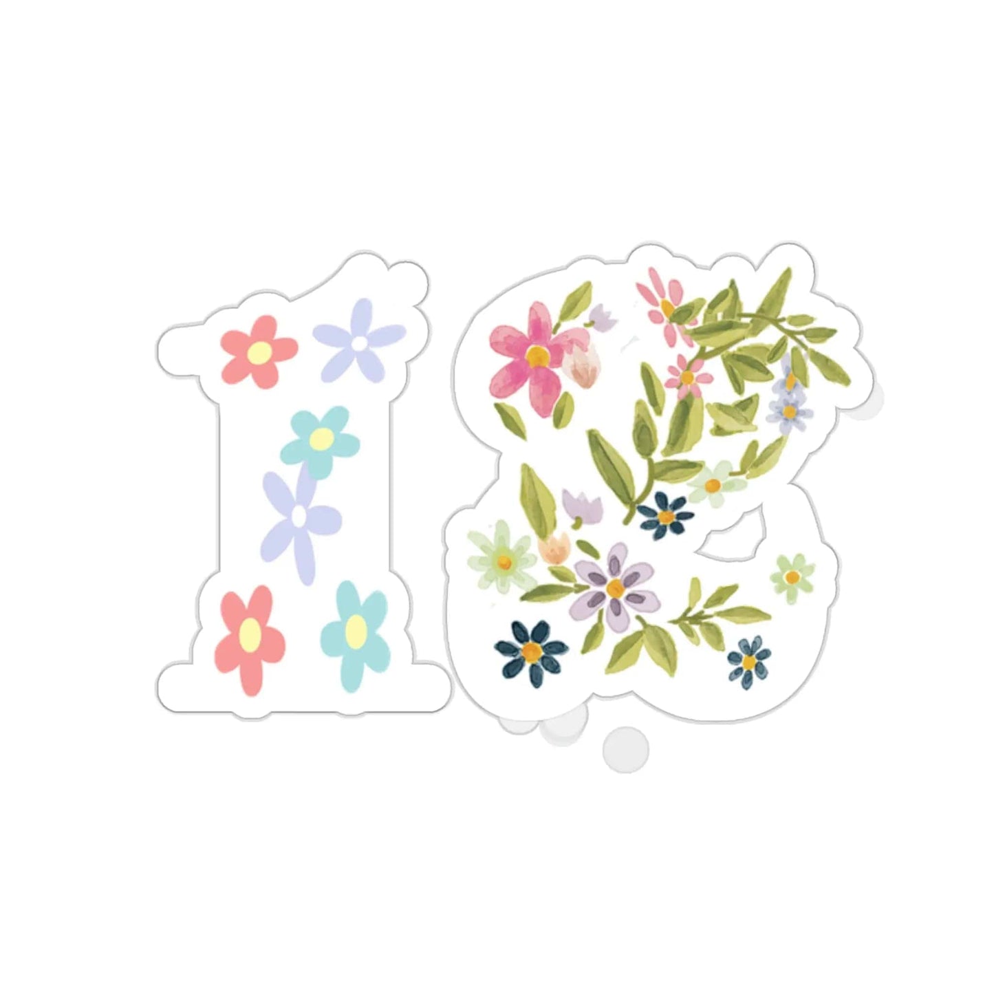 Flower girly 12 Cute Kiss-Cut Stickers