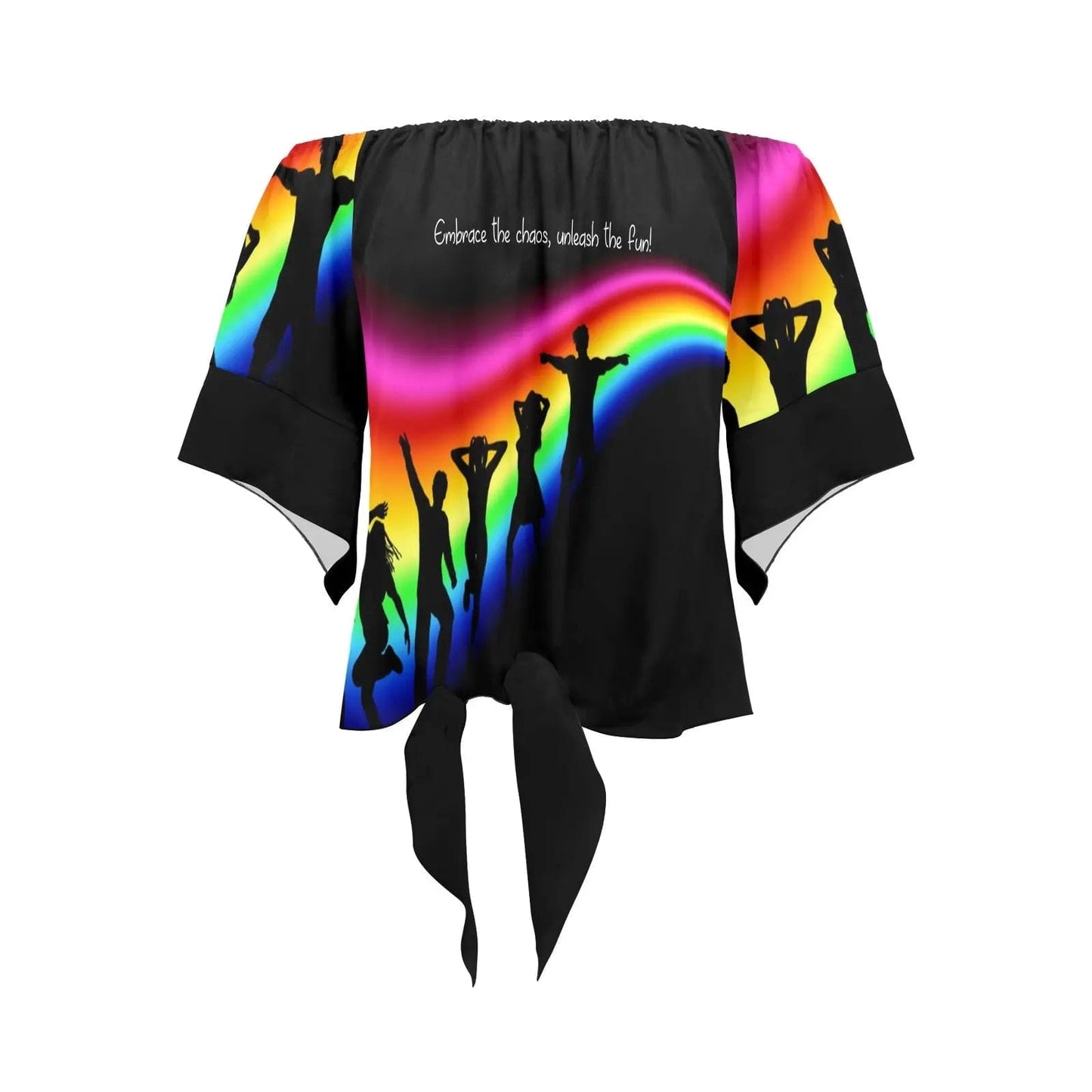 Fun Dance Rainbow Silhouette Woman's Blouse