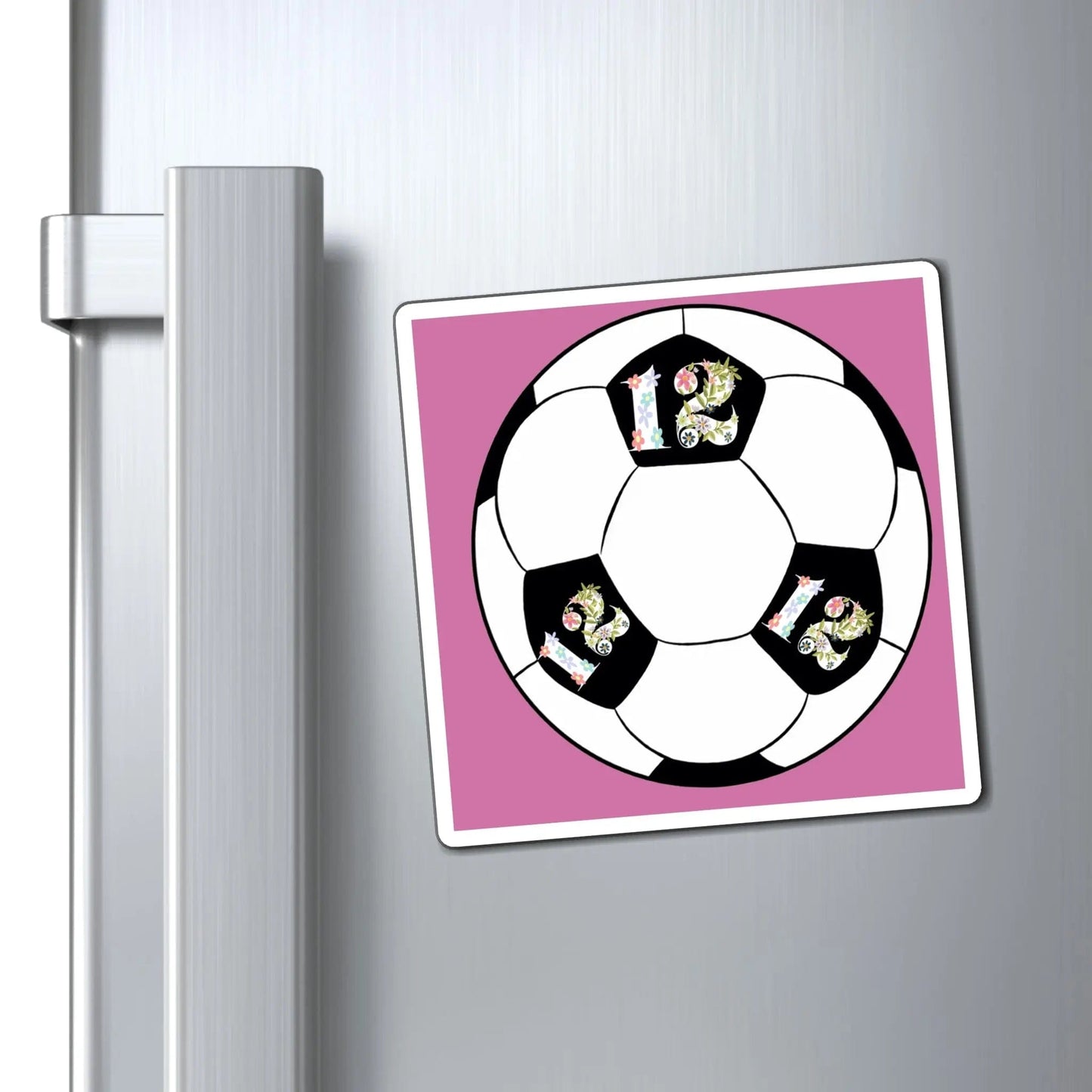 Girly Cute Flower 12 Soccer ball Magnets