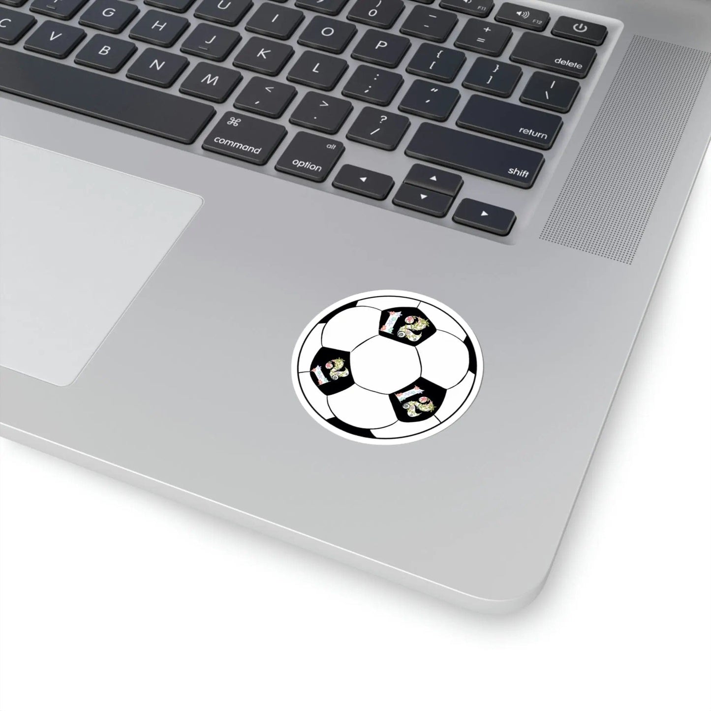 Girly Flower Cute 12 Soccer ball Kiss-Cut Stickers