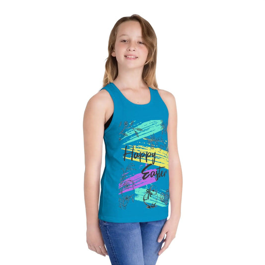 Happy Easter Kid's Jersey Tank Top in 5 great colors