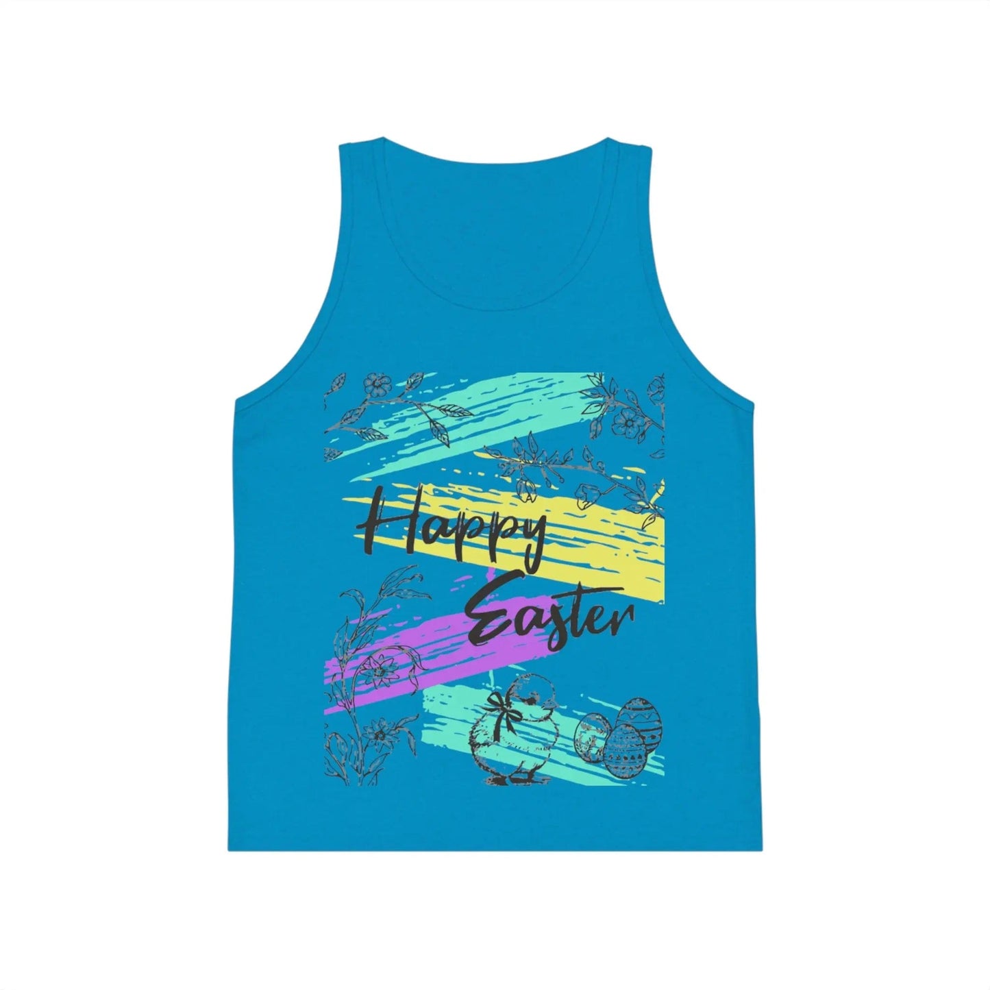 Happy Easter Kid's Jersey Tank Top in 5 great colors