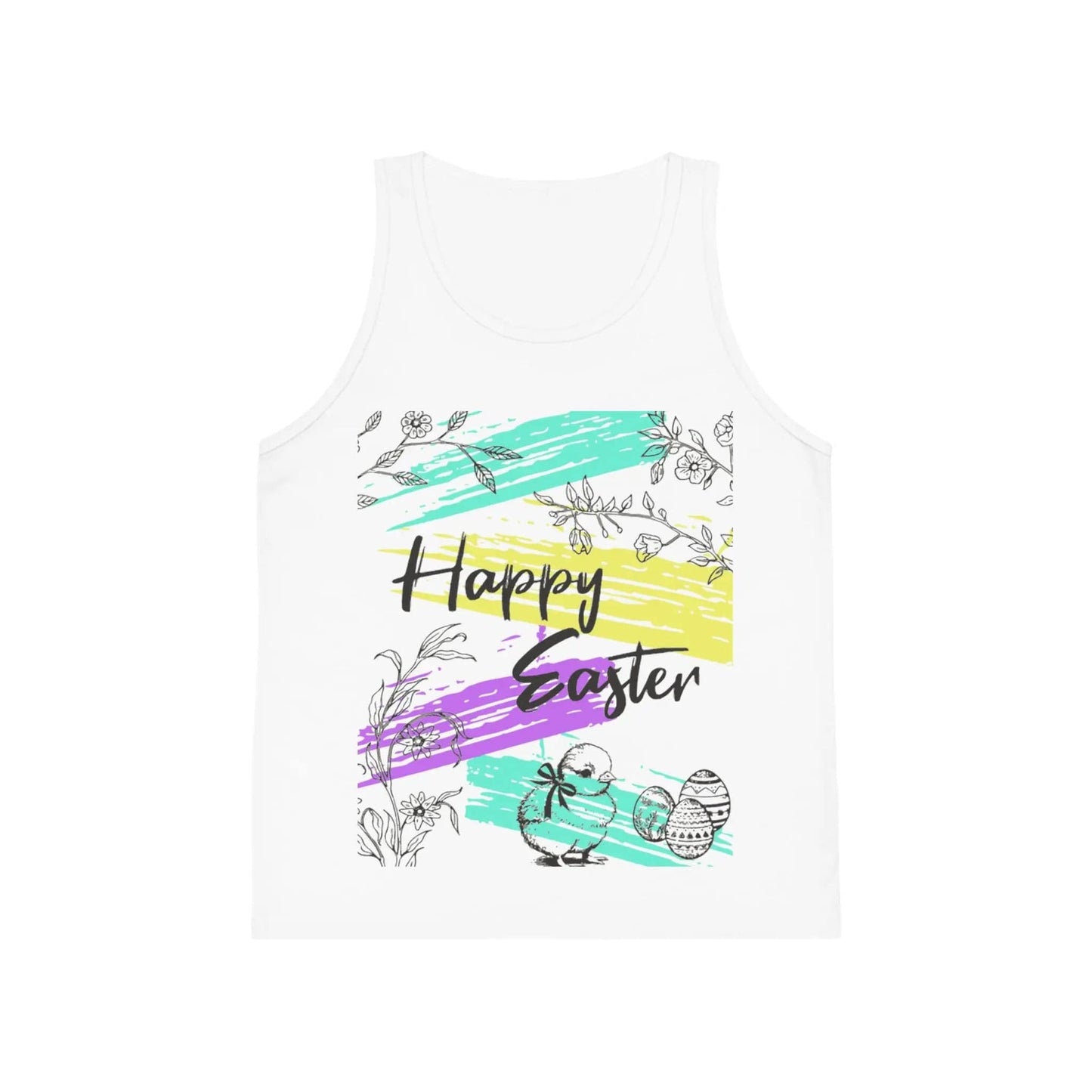 Happy Easter Kid's Jersey Tank Top in 5 great colors