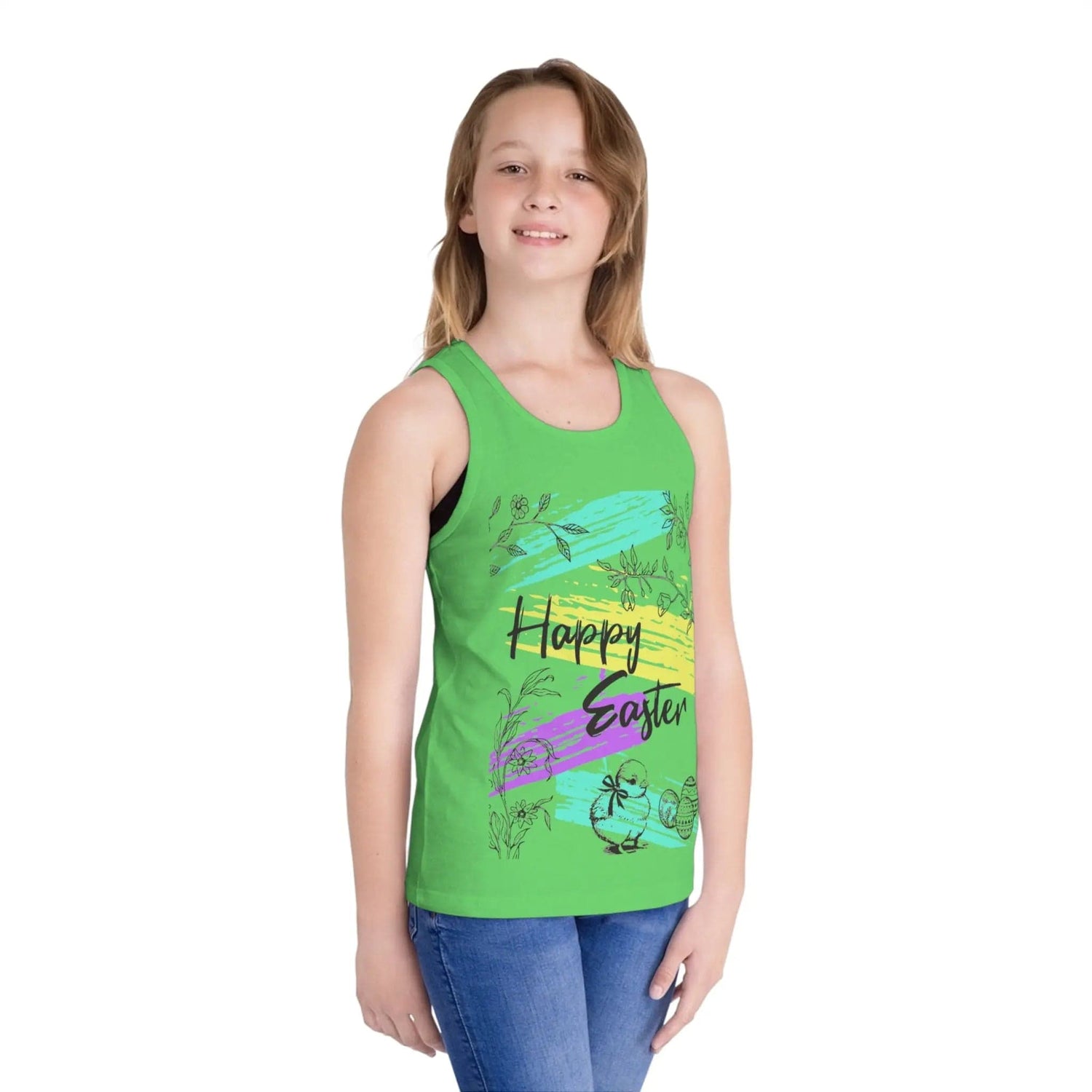 Happy Easter Kid's Jersey Tank Top in 5 great colors