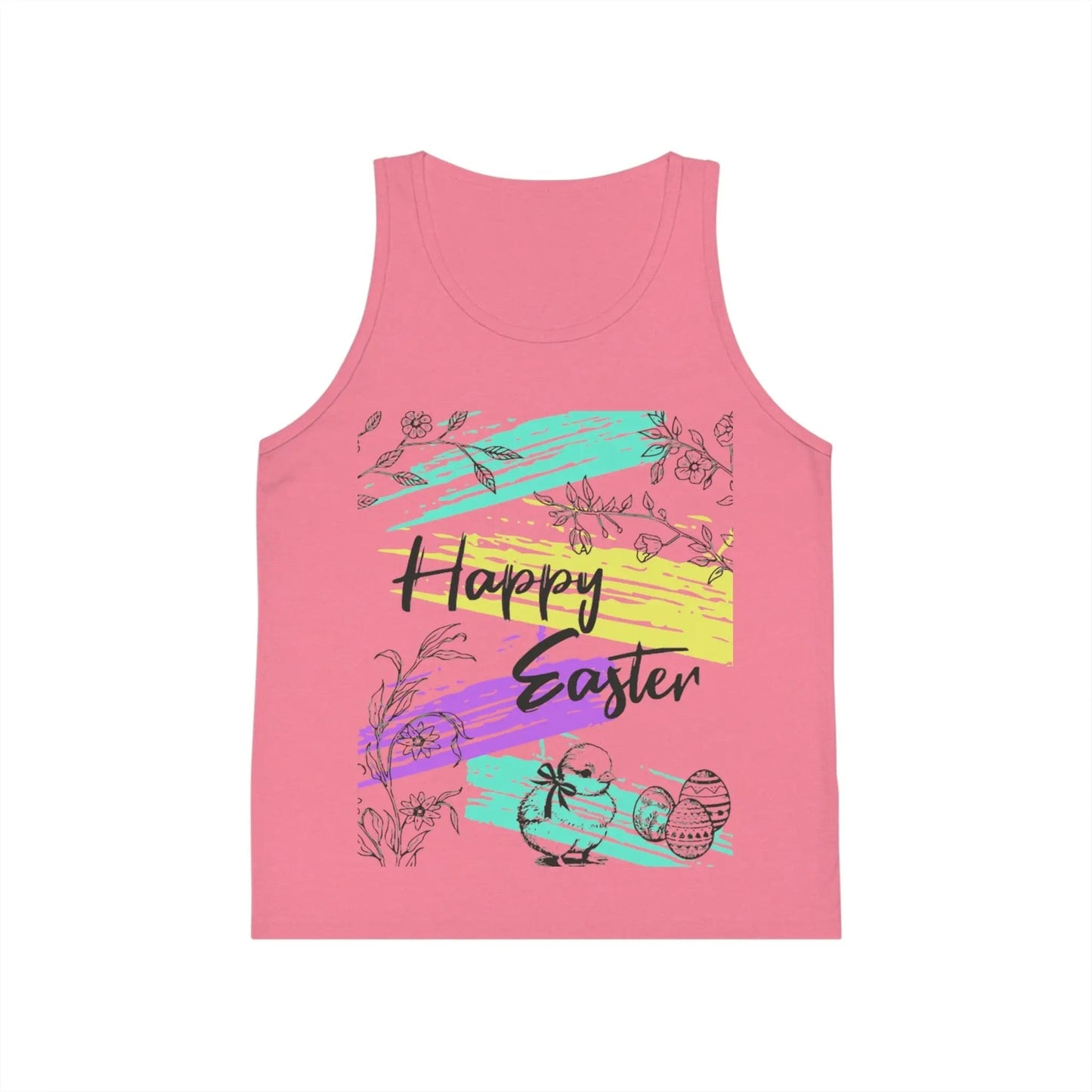 Happy Easter Kid's Jersey Tank Top in 5 great colors