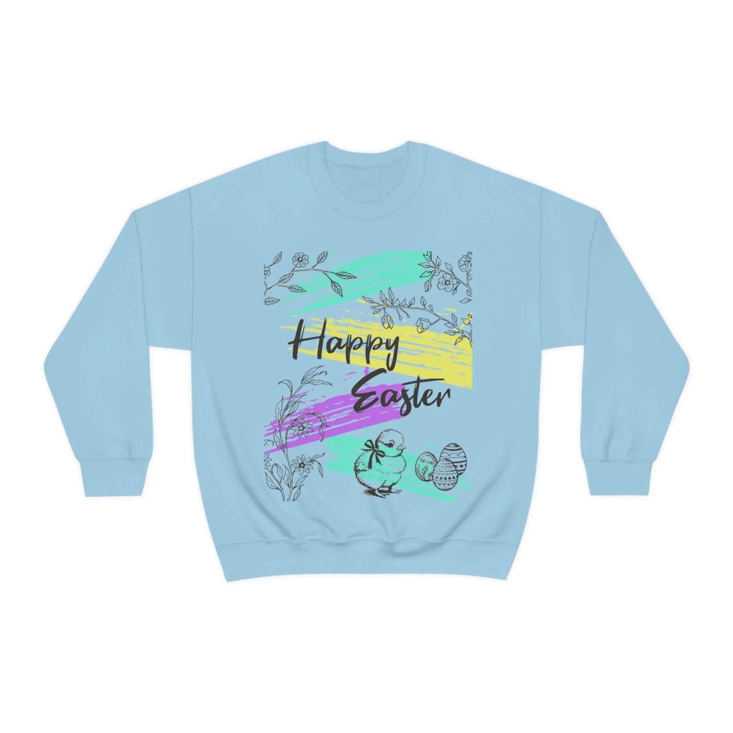 Happy Easter Pastel Unisex Heavy Blend Crewneck Sweatshirt