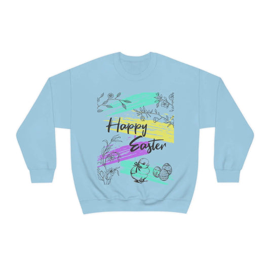 Happy Easter Pastel Unisex Heavy Blend Crewneck Sweatshirt