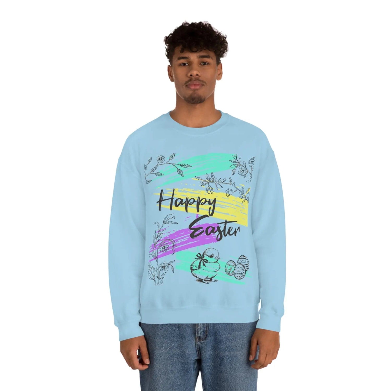 Happy Easter Pastel Unisex Heavy Blend Crewneck Sweatshirt