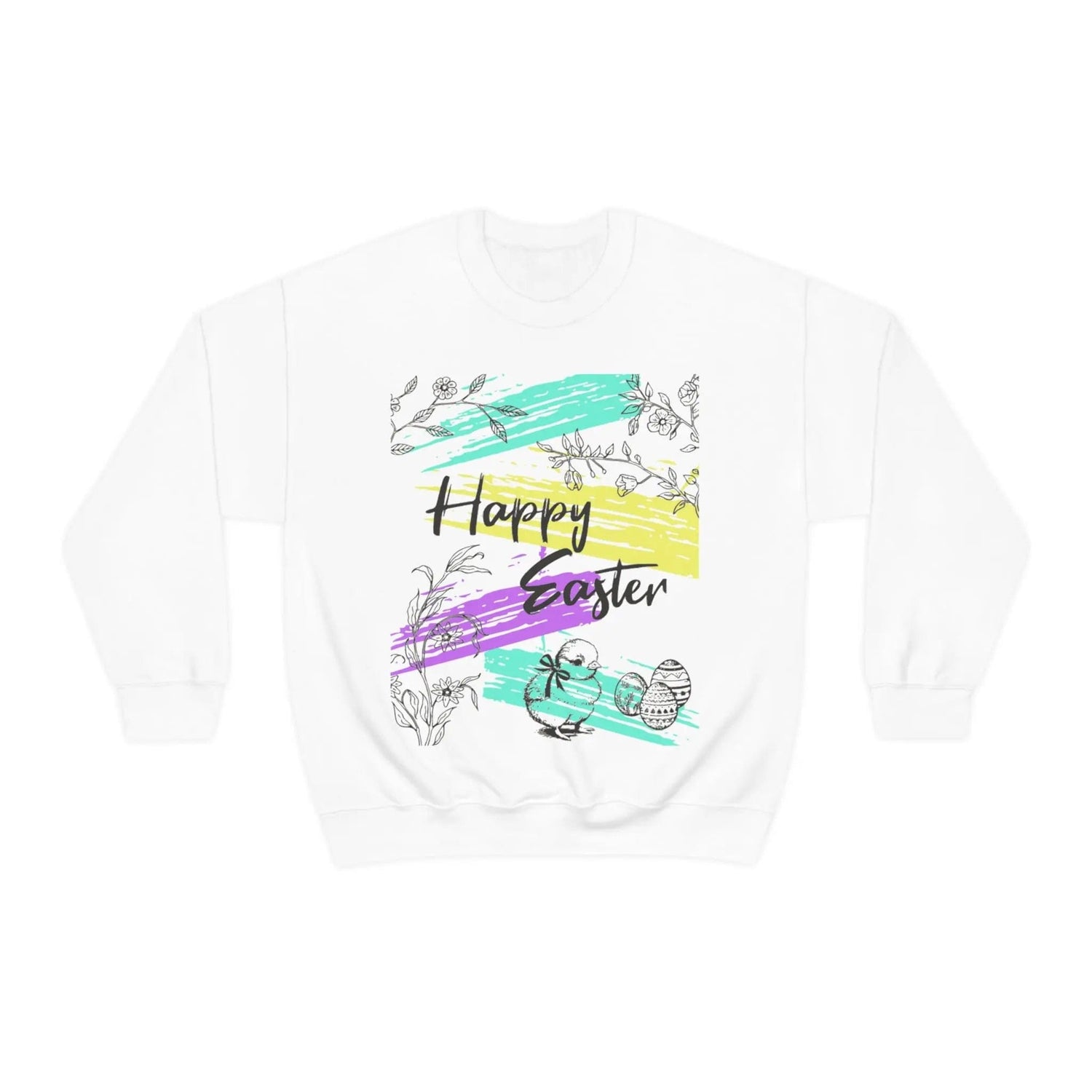 Happy Easter Pastel Unisex Heavy Blend Crewneck Sweatshirt