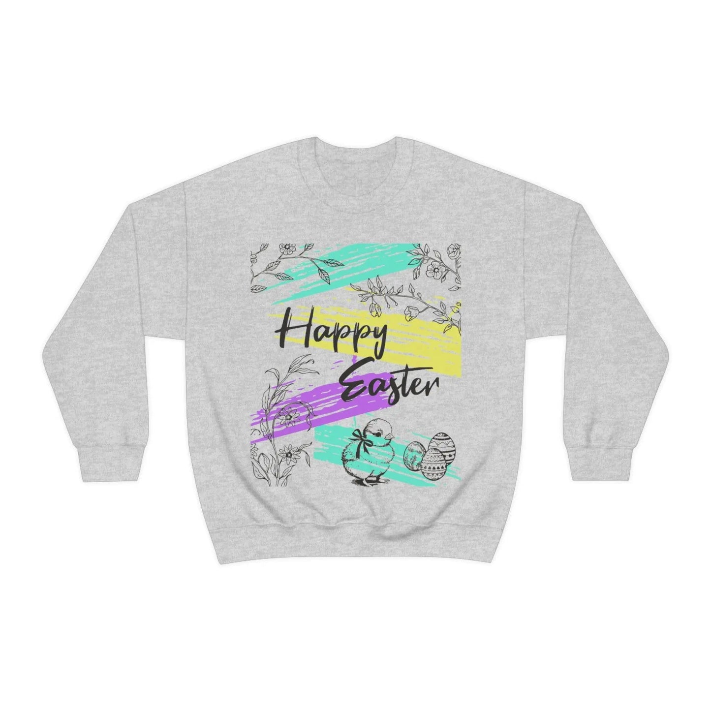 Happy Easter Pastel Unisex Heavy Blend Crewneck Sweatshirt