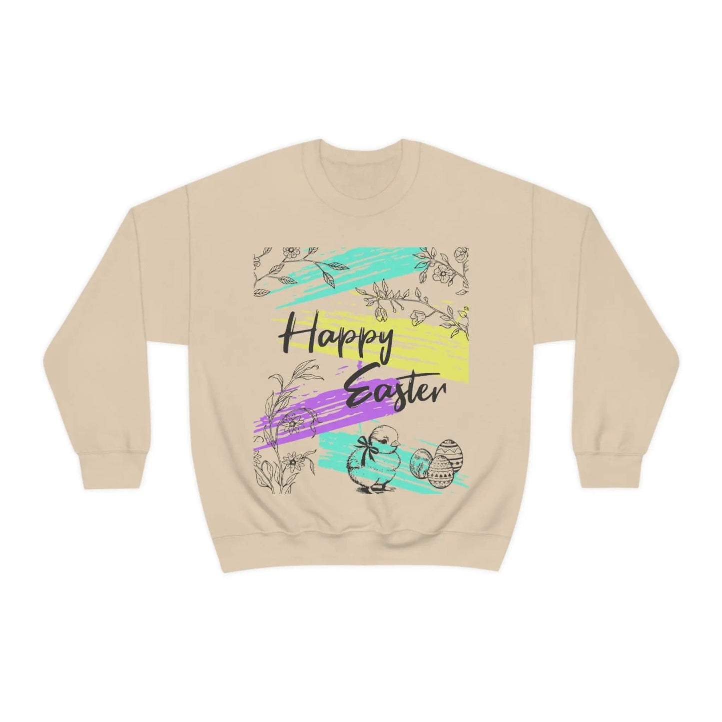 Happy Easter Pastel Unisex Heavy Blend Crewneck Sweatshirt