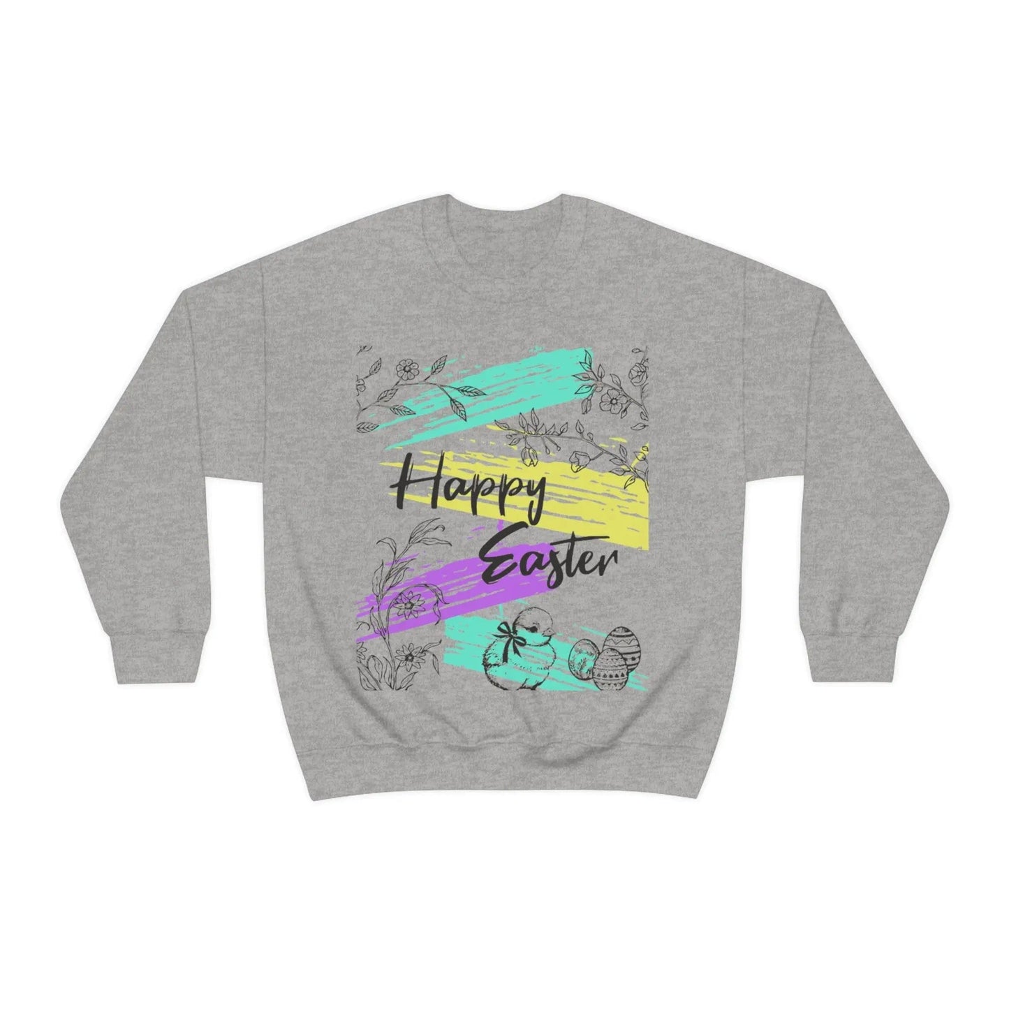 Happy Easter Pastel Unisex Heavy Blend Crewneck Sweatshirt