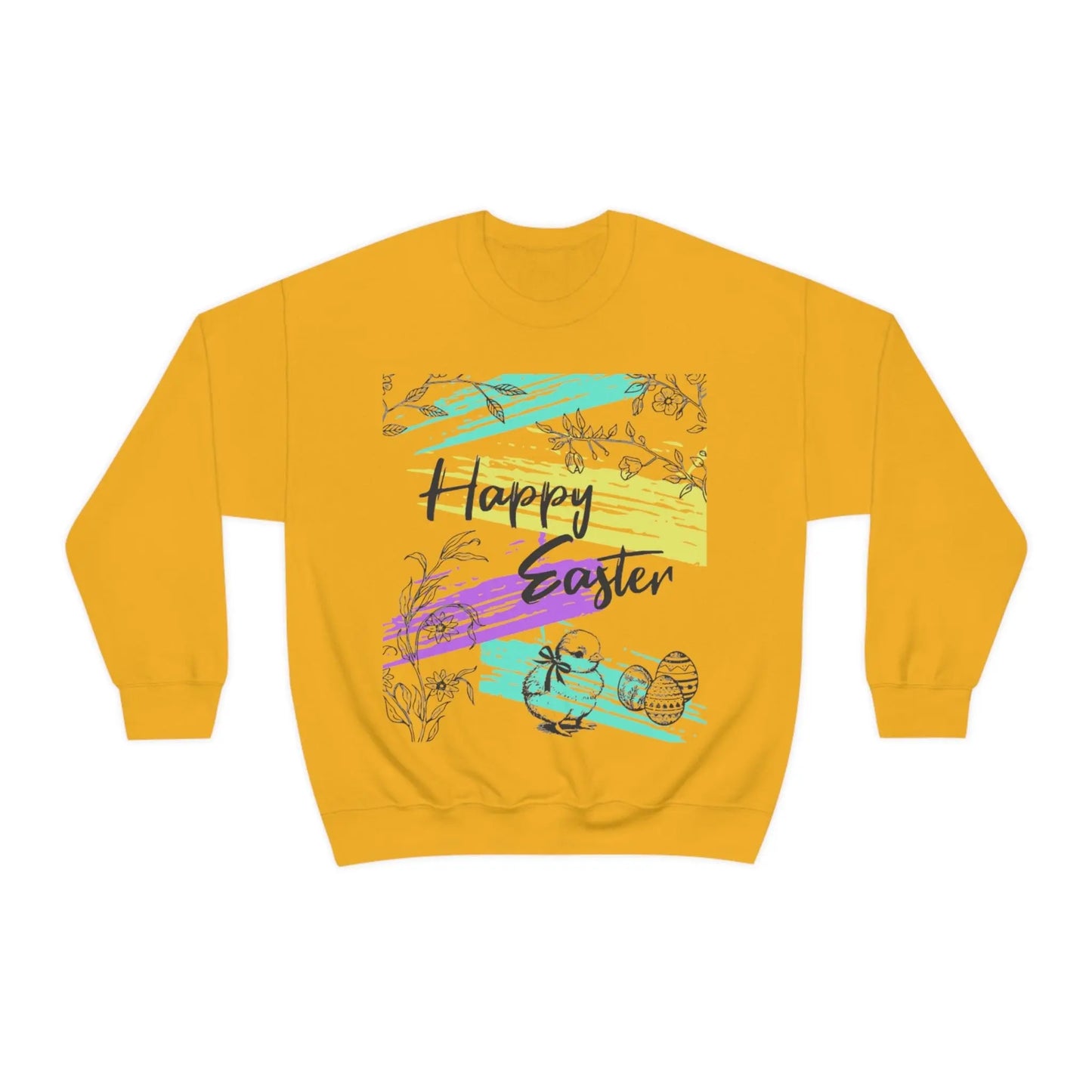 Happy Easter Pastel Unisex Heavy Blend Crewneck Sweatshirt