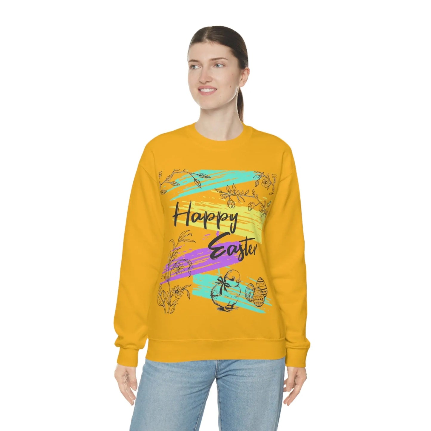 Happy Easter Pastel Unisex Heavy Blend Crewneck Sweatshirt