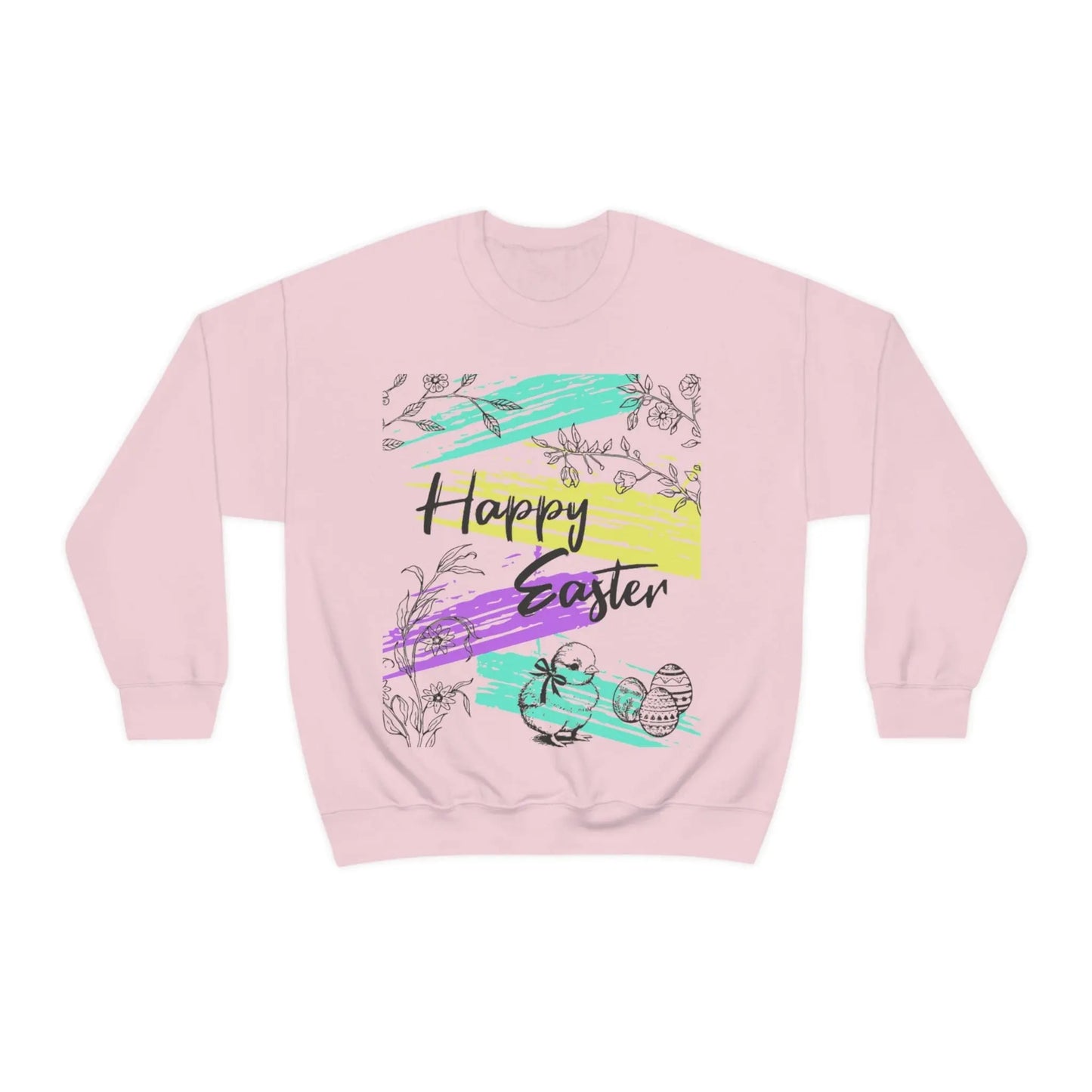 Happy Easter Pastel Unisex Heavy Blend Crewneck Sweatshirt