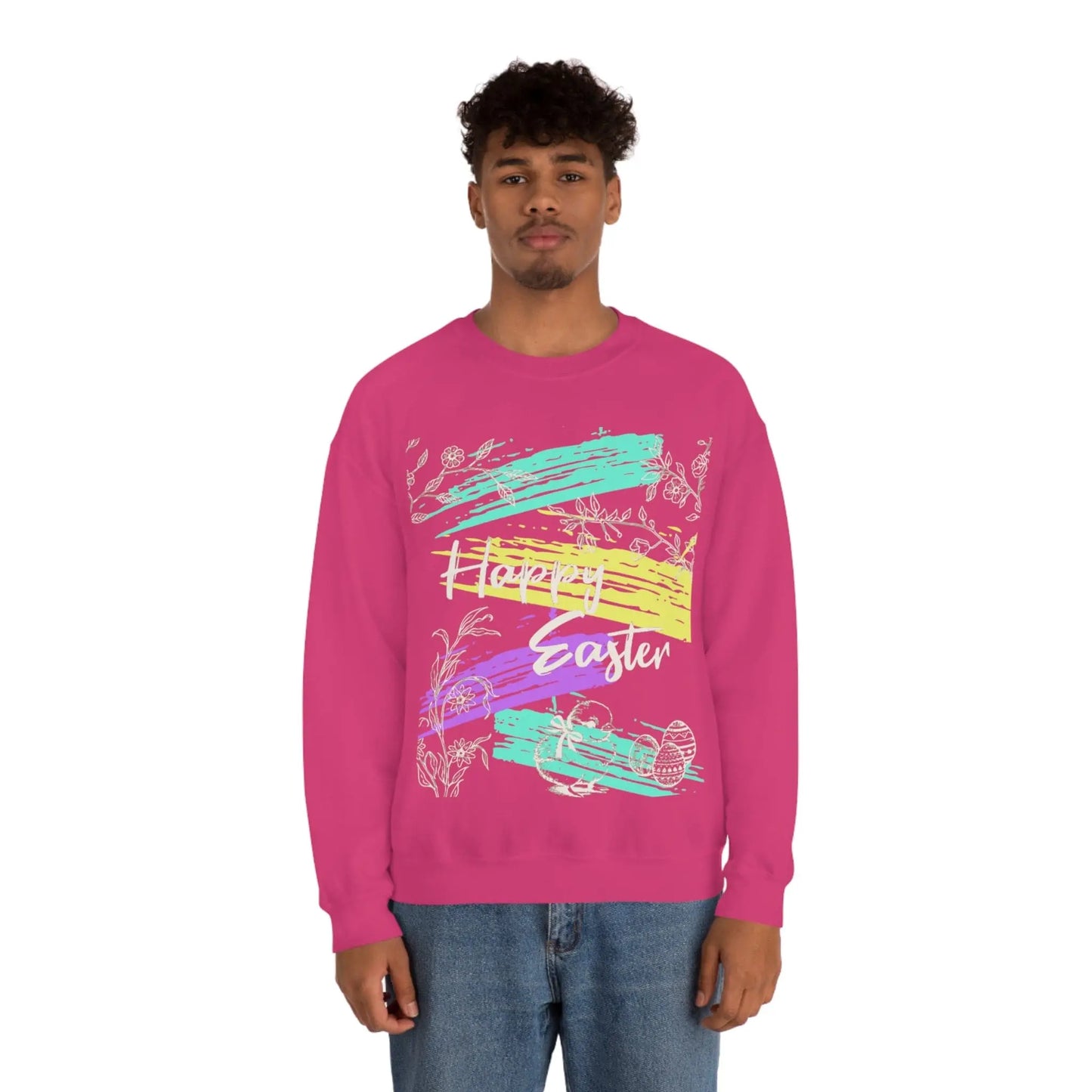 Happy Easter Pastel Unisex Heavy Blend Crewneck Sweatshirt