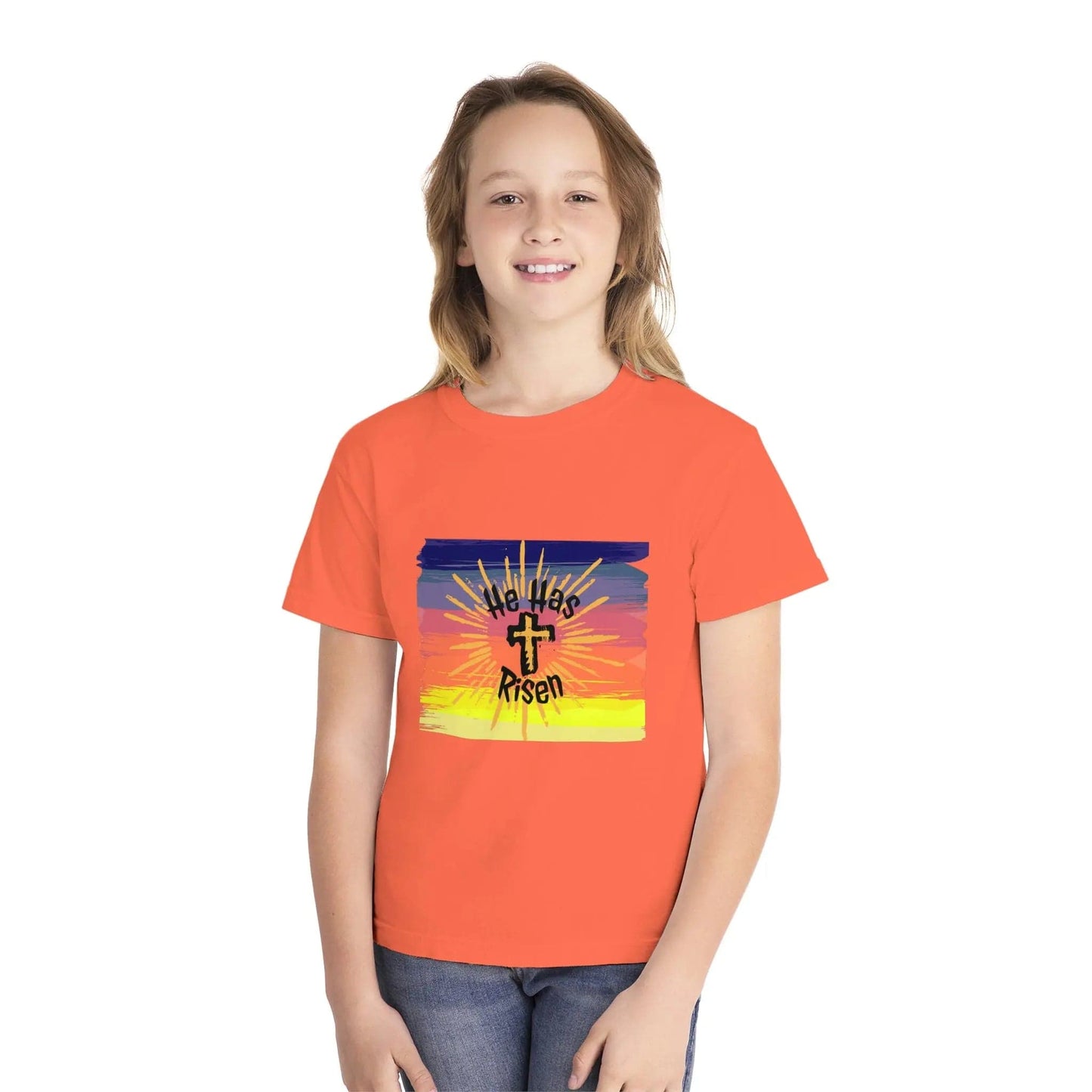 He is Risen! Youth Midweight Tee