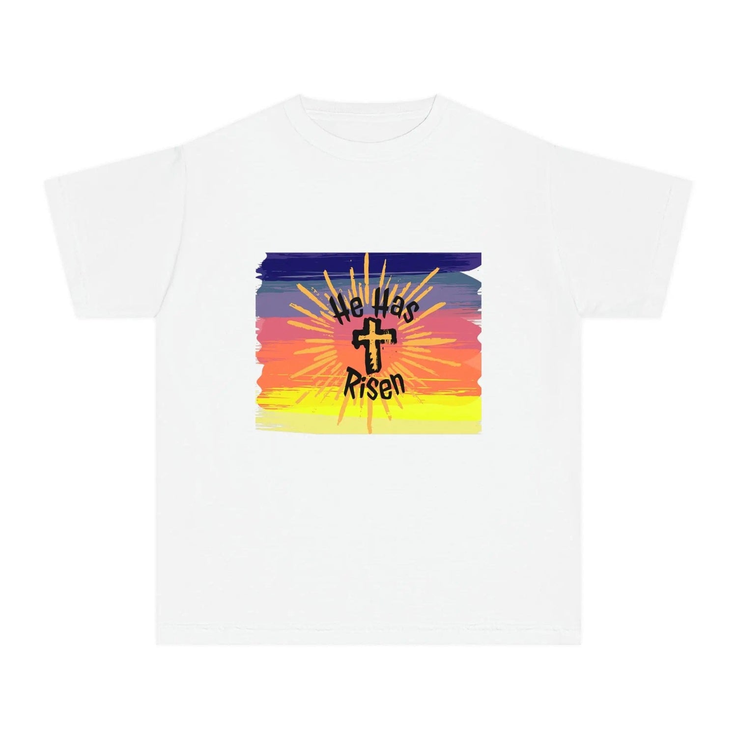 He is Risen! Youth Midweight Tee White