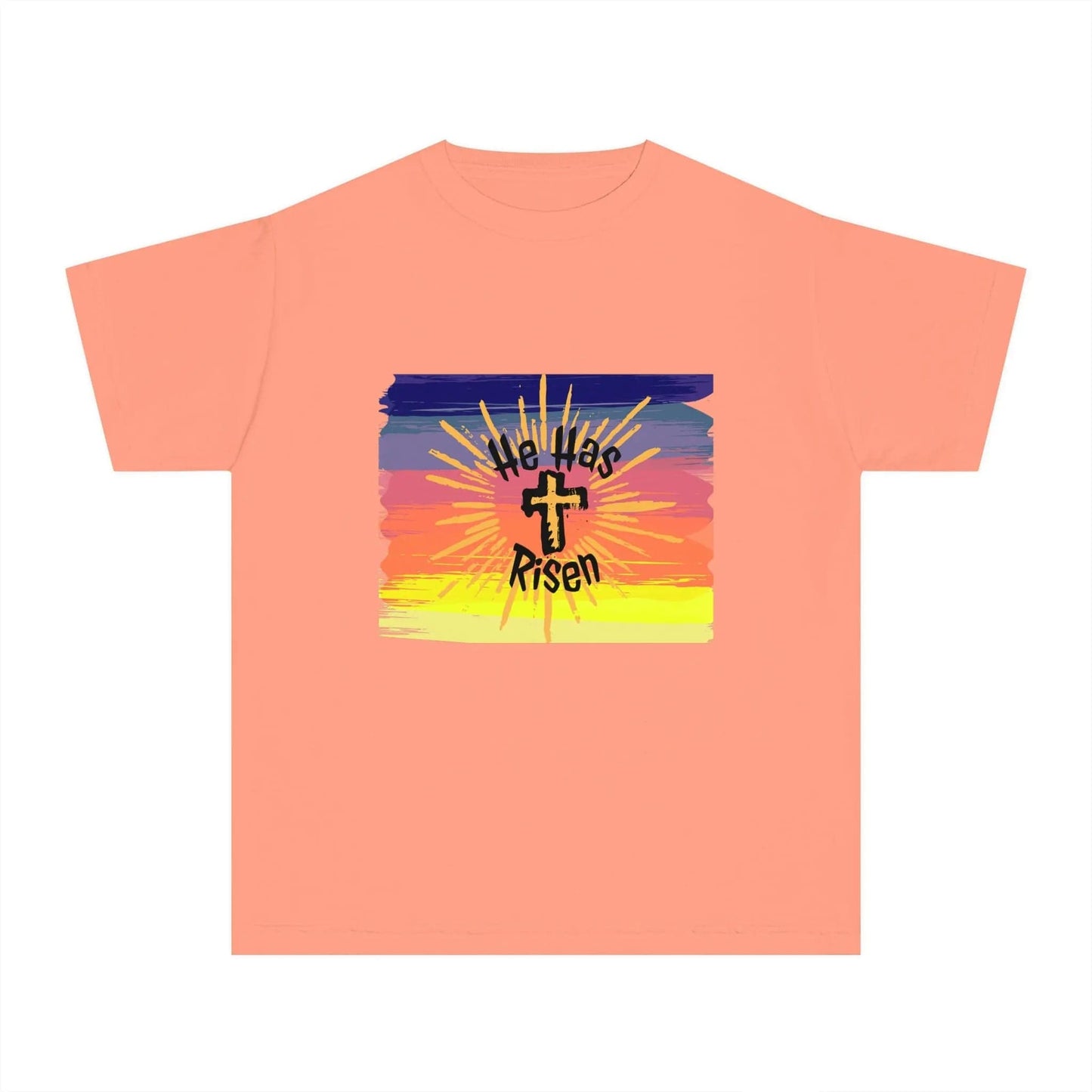 He is Risen! Youth Midweight Tee Terracotta