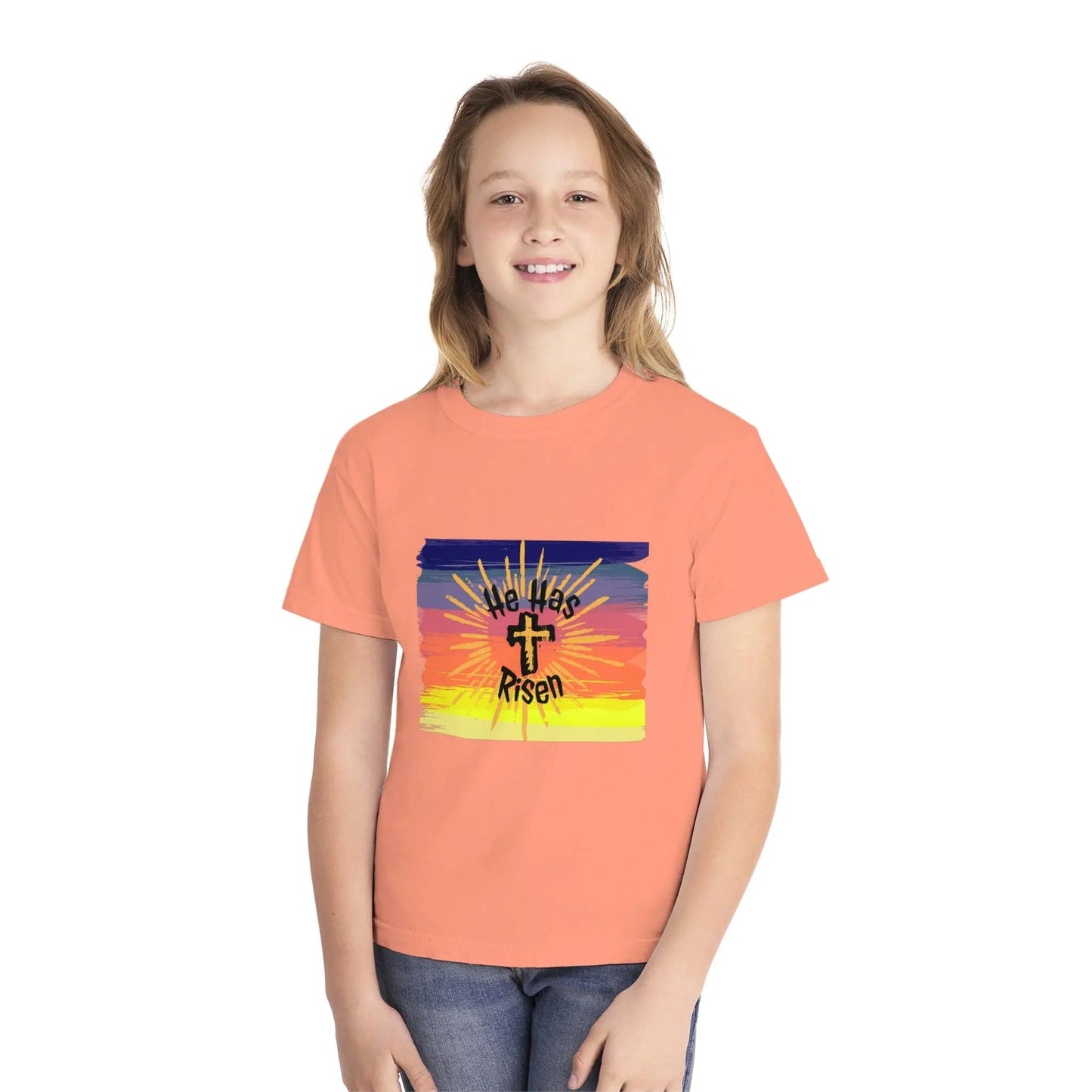 He is Risen! Youth Midweight Tee