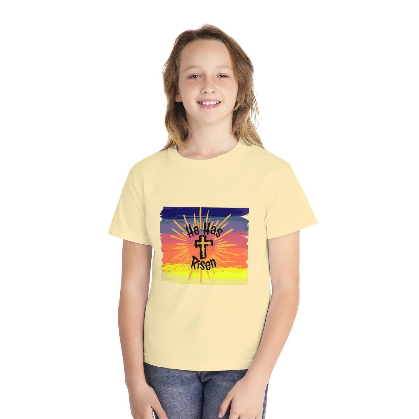 He is Risen! Youth Midweight Tee