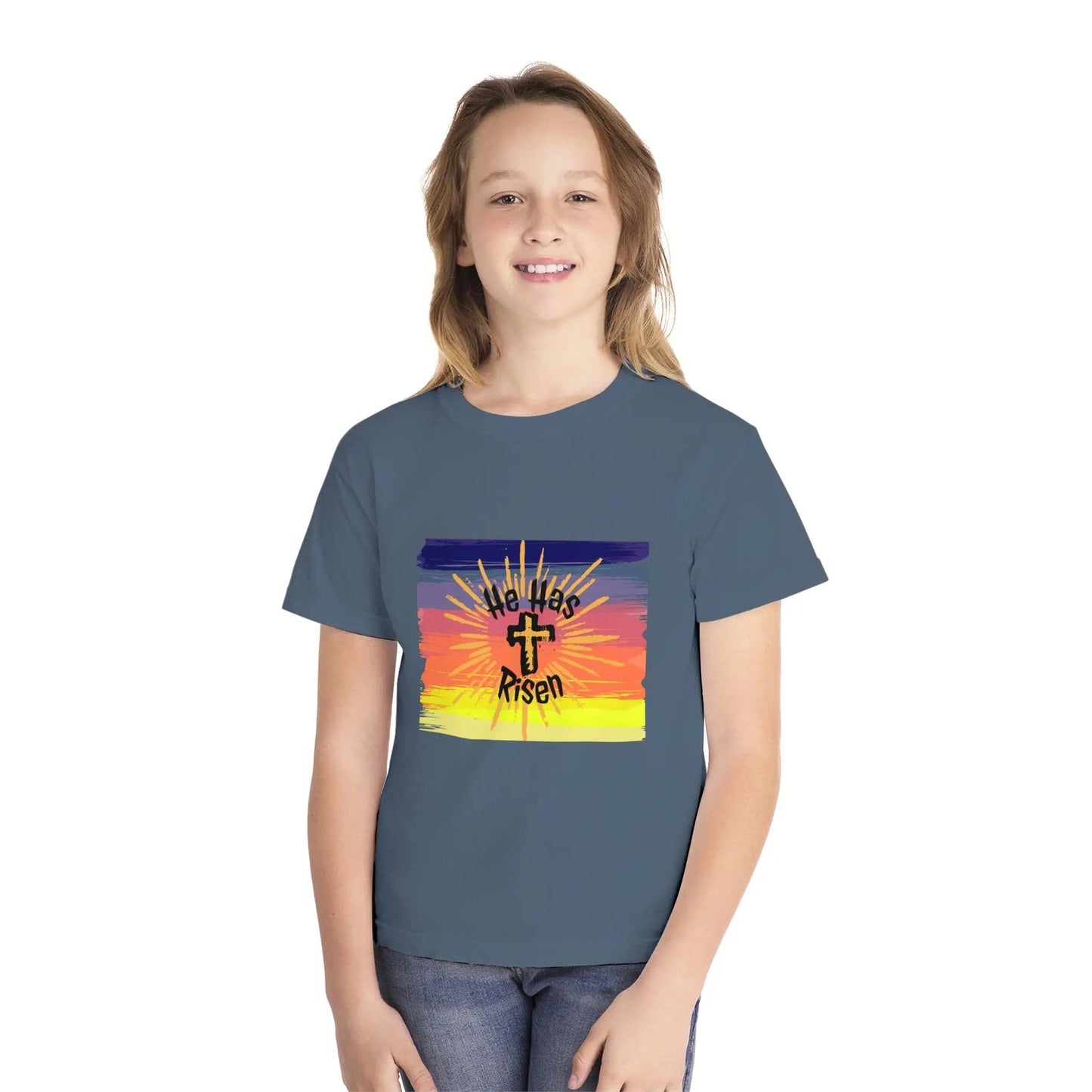 He is Risen! Youth Midweight Tee