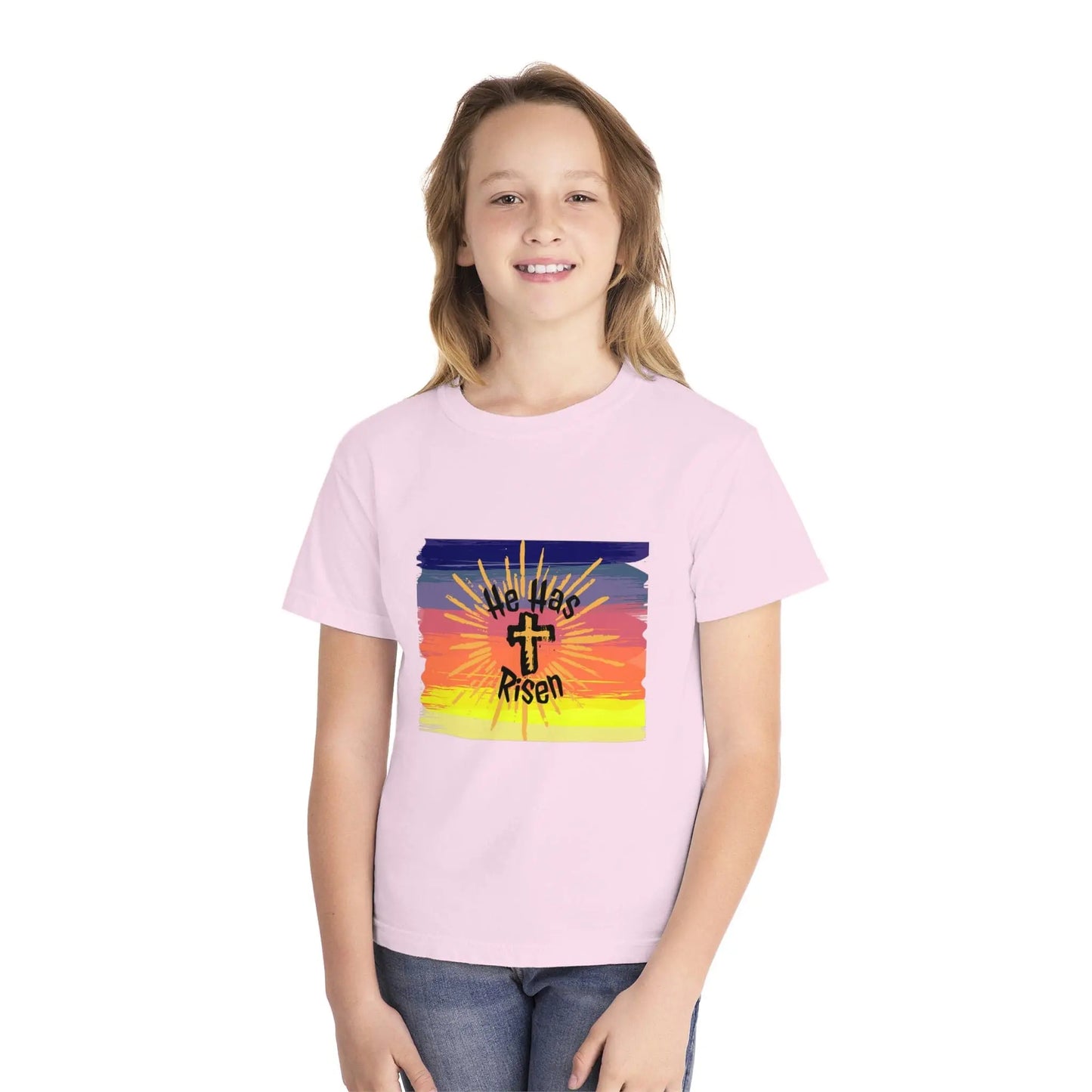 He is Risen! Youth Midweight Tee