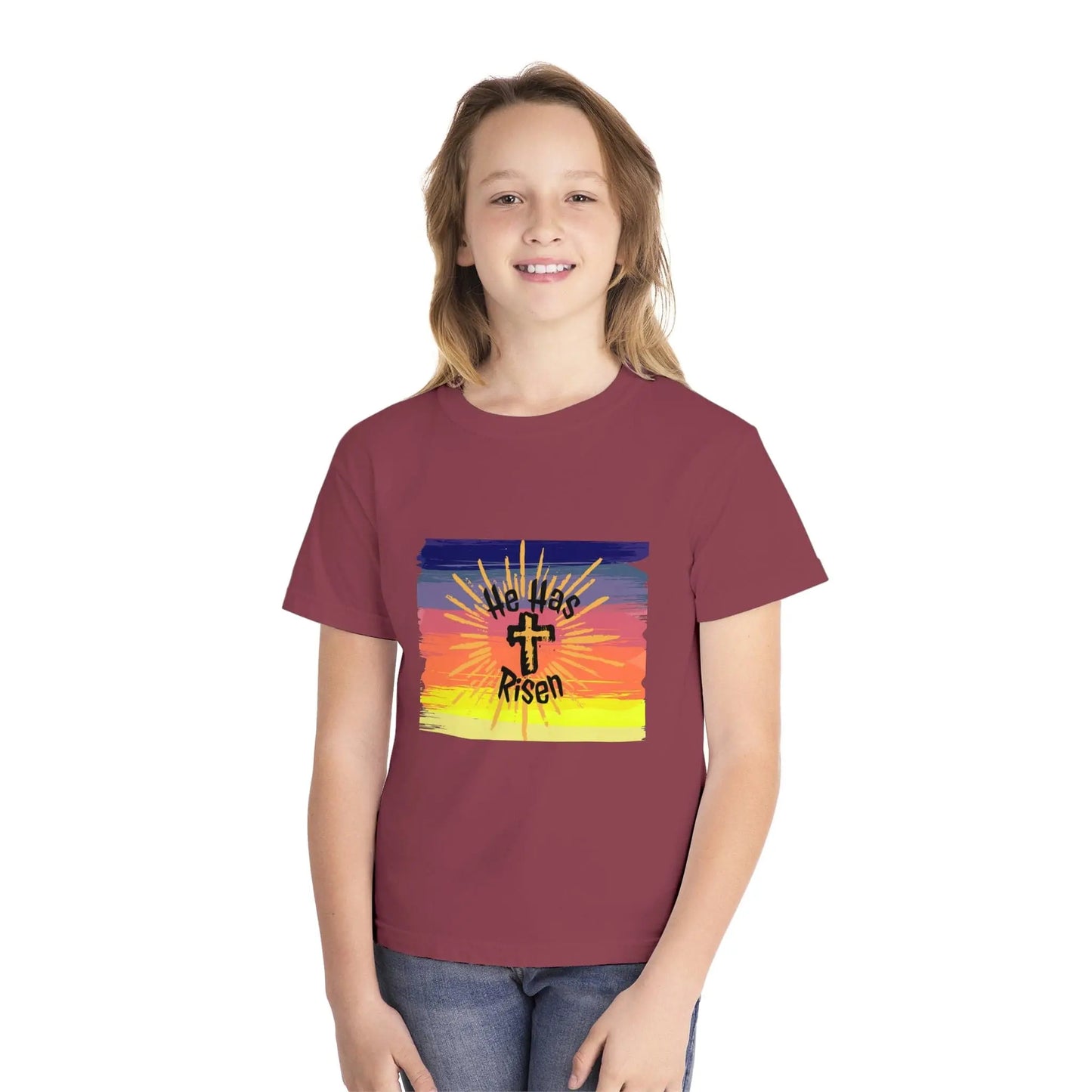 He is Risen! Youth Midweight Tee