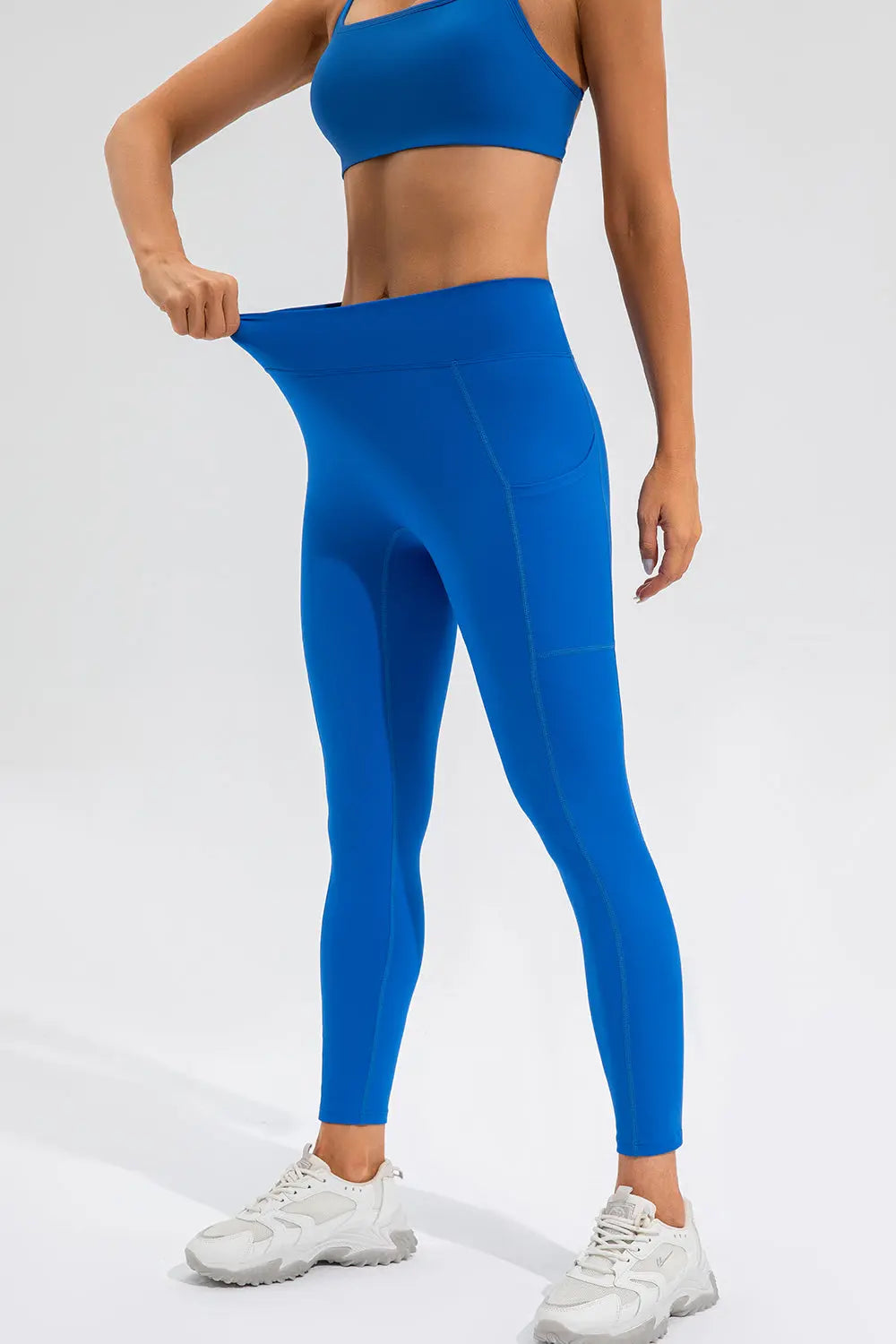 High Waist Active Leggings with Pockets Trendsi