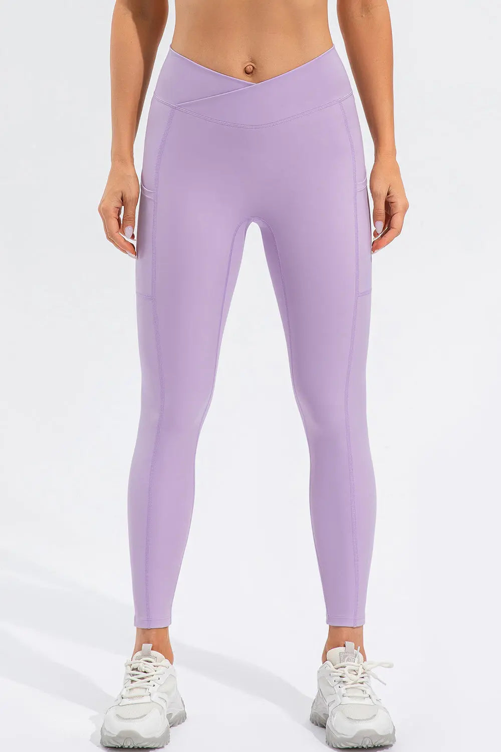 High Waist Active Leggings with Pockets Trendsi