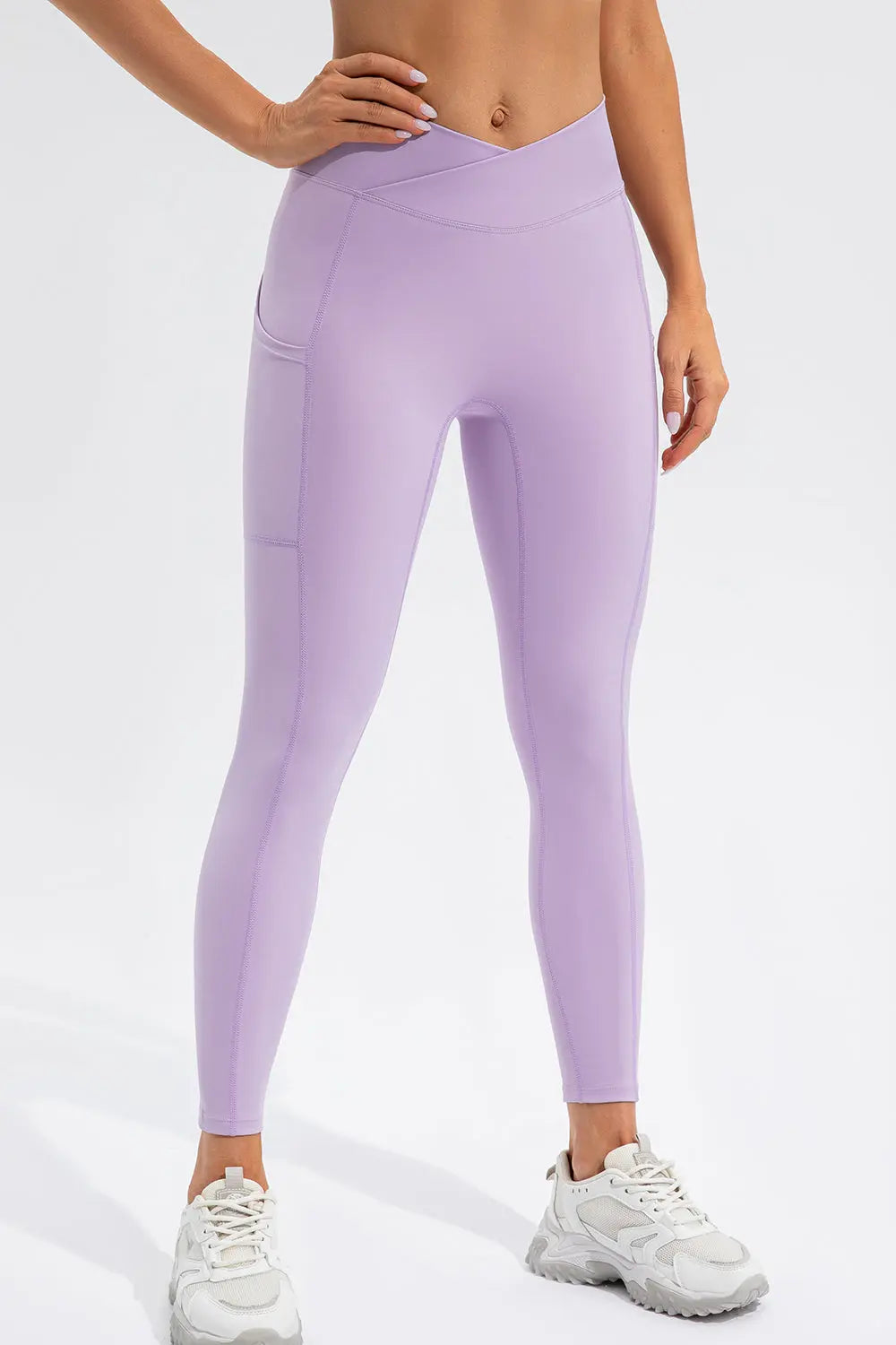 High Waist Active Leggings with Pockets Trendsi