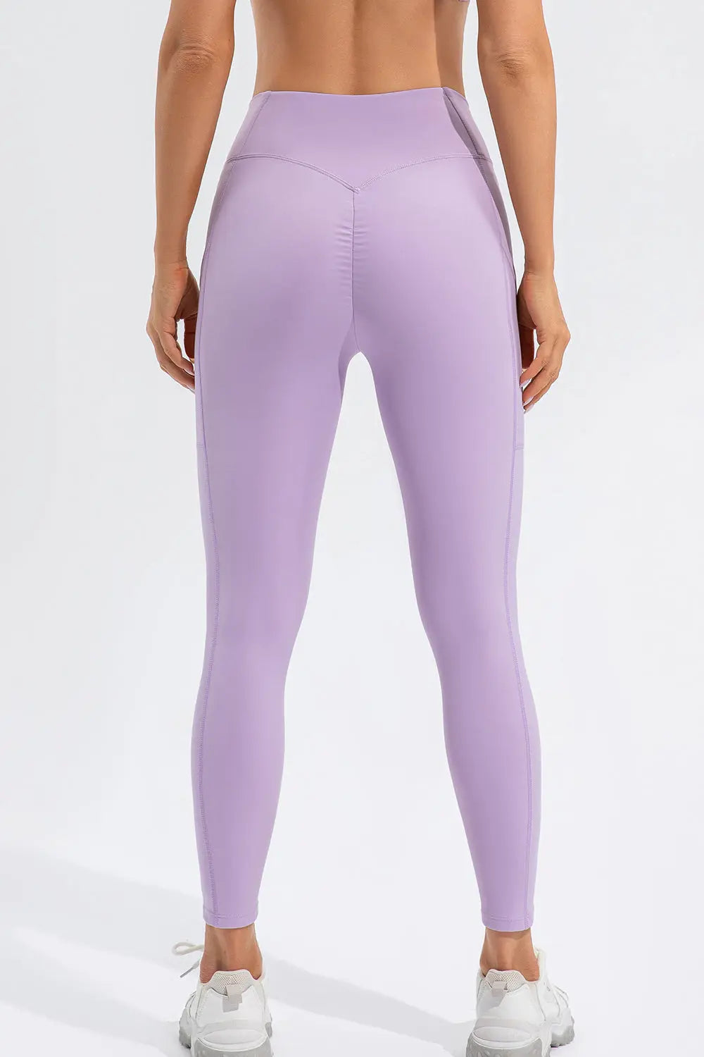 High Waist Active Leggings with Pockets Trendsi