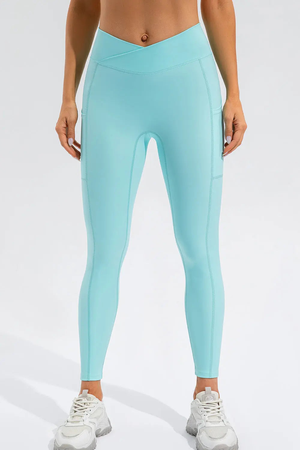 High Waist Active Leggings with Pockets Trendsi