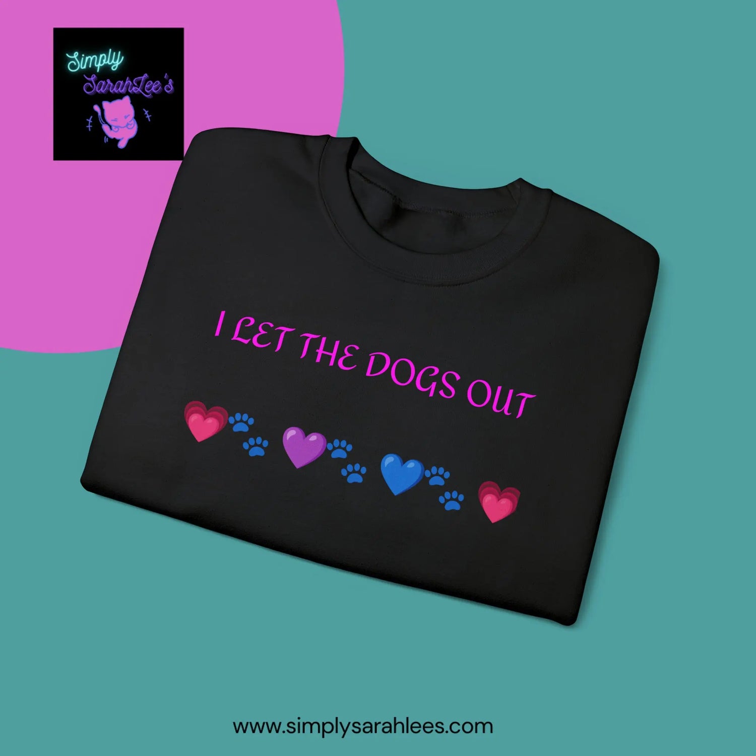 I Let the Dogs Out *Custom for Arla* - Unisex Heavy Blend™ Crewneck Sweatshirt Printify