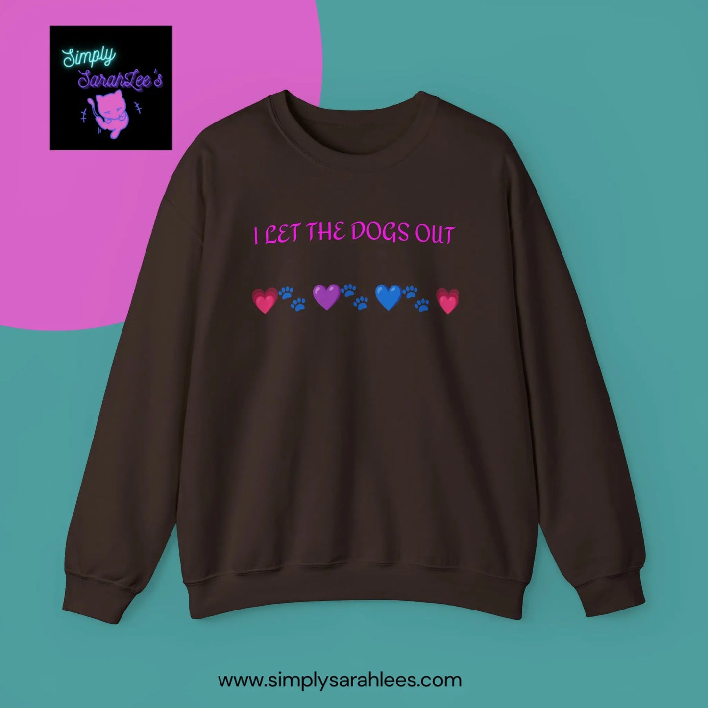 I Let the Dogs Out *Custom for Arla* - Unisex Heavy Blend™ Crewneck Sweatshirt Printify