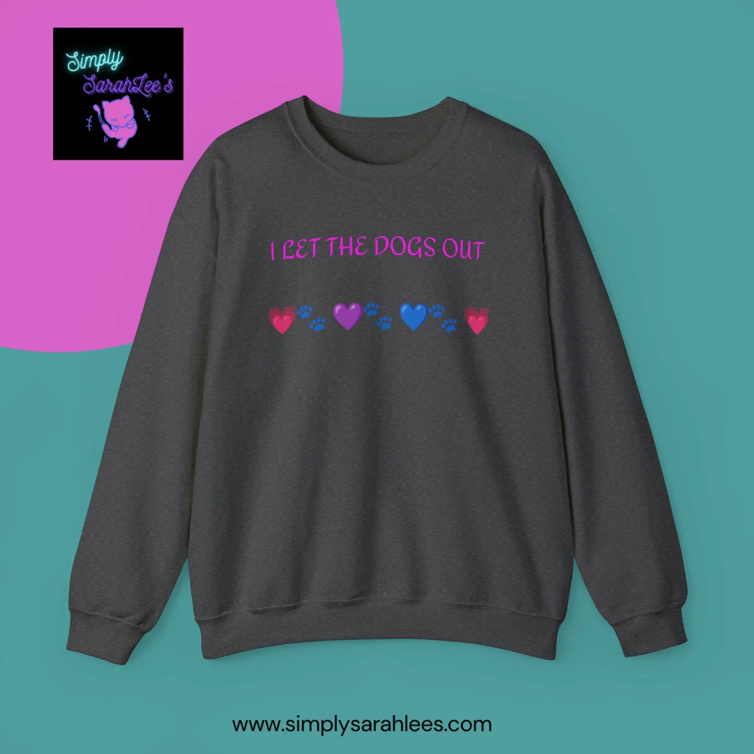 I Let the Dogs Out *Custom for Arla* - Unisex Heavy Blend™ Crewneck Sweatshirt Printify