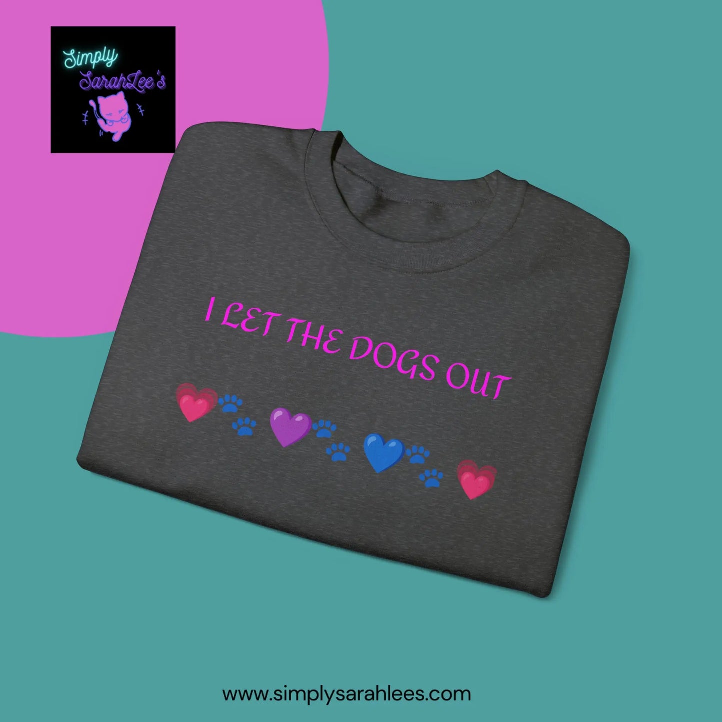 I Let the Dogs Out *Custom for Arla* - Unisex Heavy Blend™ Crewneck Sweatshirt Printify