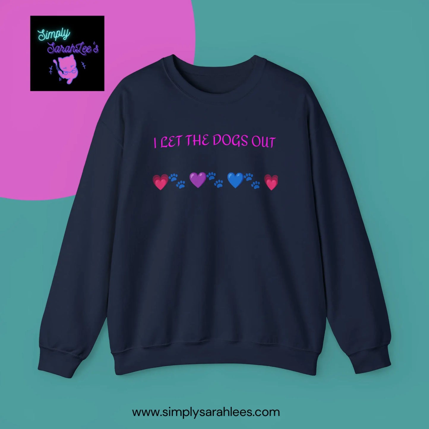 I Let the Dogs Out *Custom for Arla* - Unisex Heavy Blend™ Crewneck Sweatshirt Printify